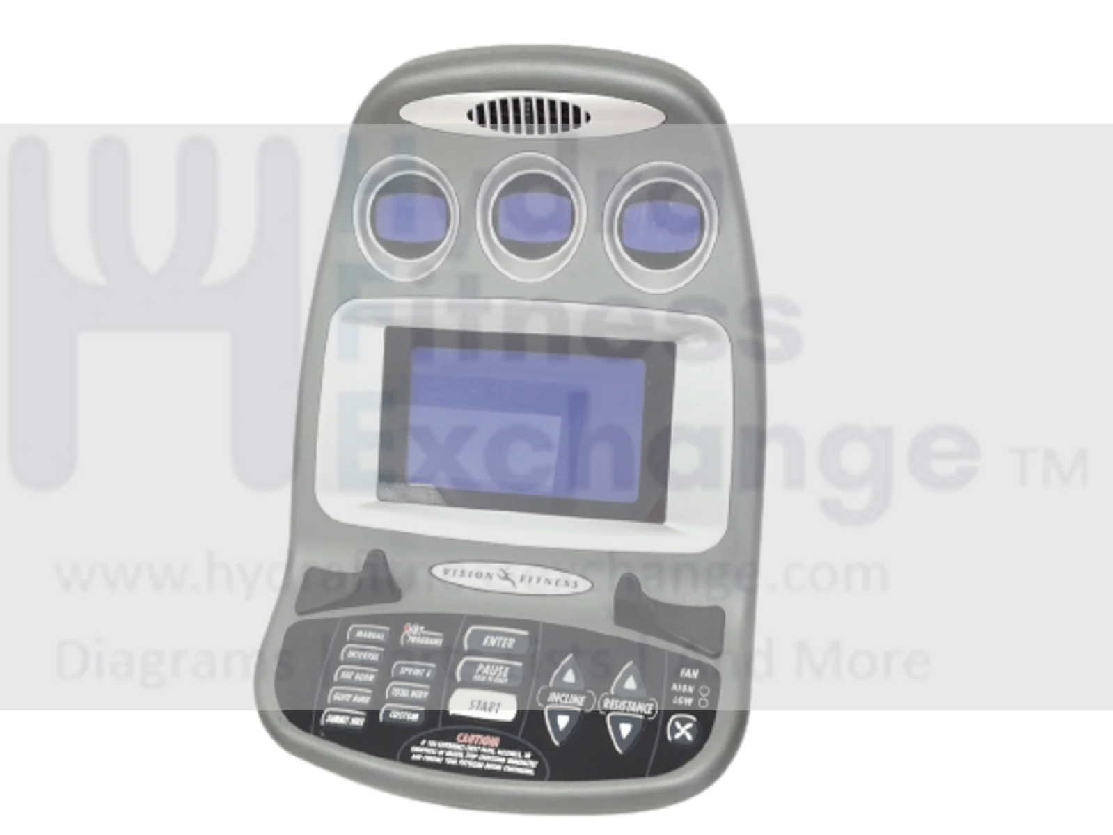 Vision Fitness X67xx X68xxX6750HRT Elliptical Display Console Assembly 058858-CA