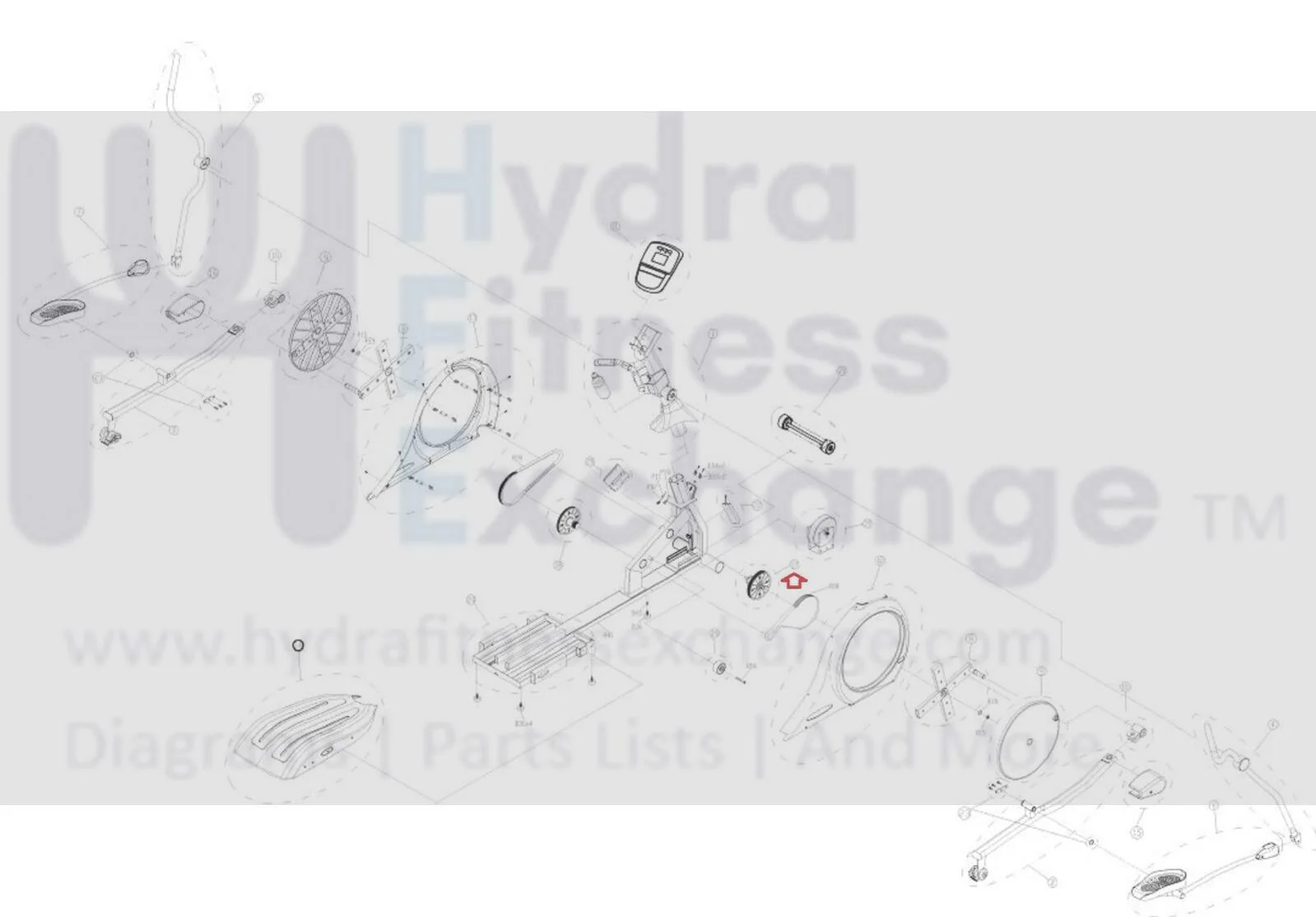 Vision Fitness X70 - Titanium Silver EP303 Elliptical Drive Axle Set 0000093685 - Image 2