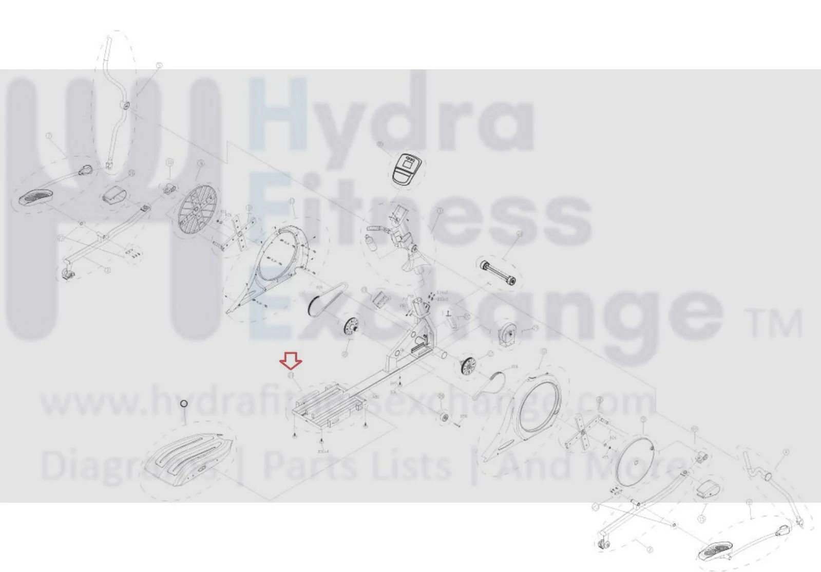 Vision Fitness X70 - Titanium Silver EP303 Elliptical Guide Rail Set 0000094769 - Image 2