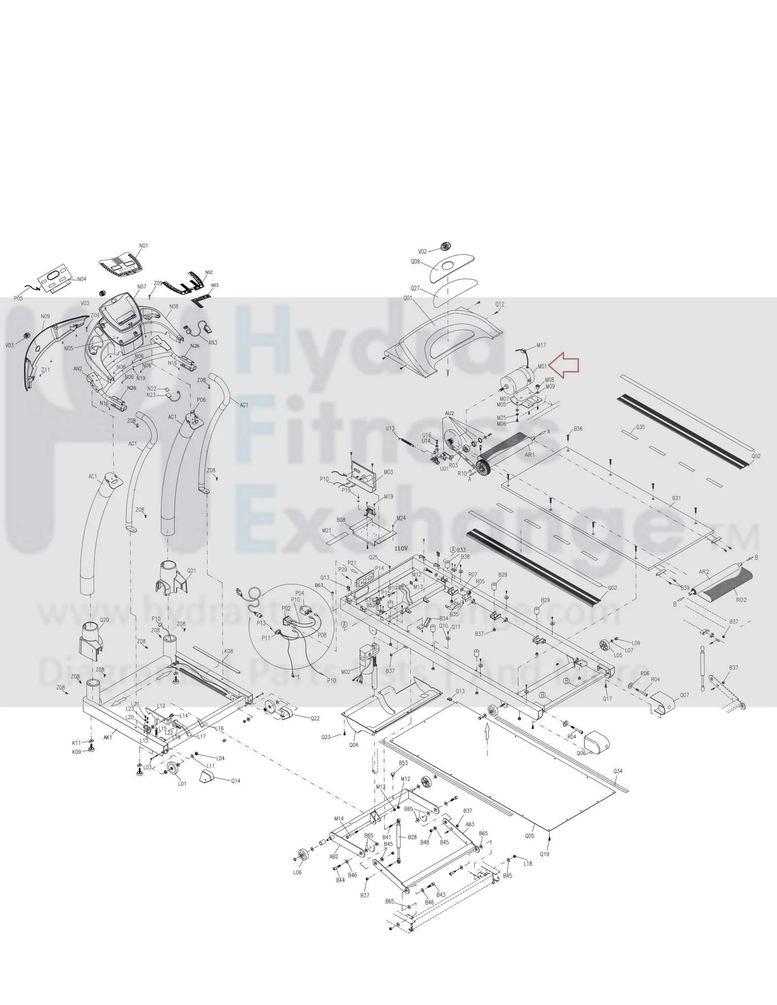 Vision Horizon Fitness T9450 T9200 T9250 T9300 T9500HRT T9350HRT T9450HRT Treadmill DC Drive Motor with Flywheel 016466-Z - Image 3