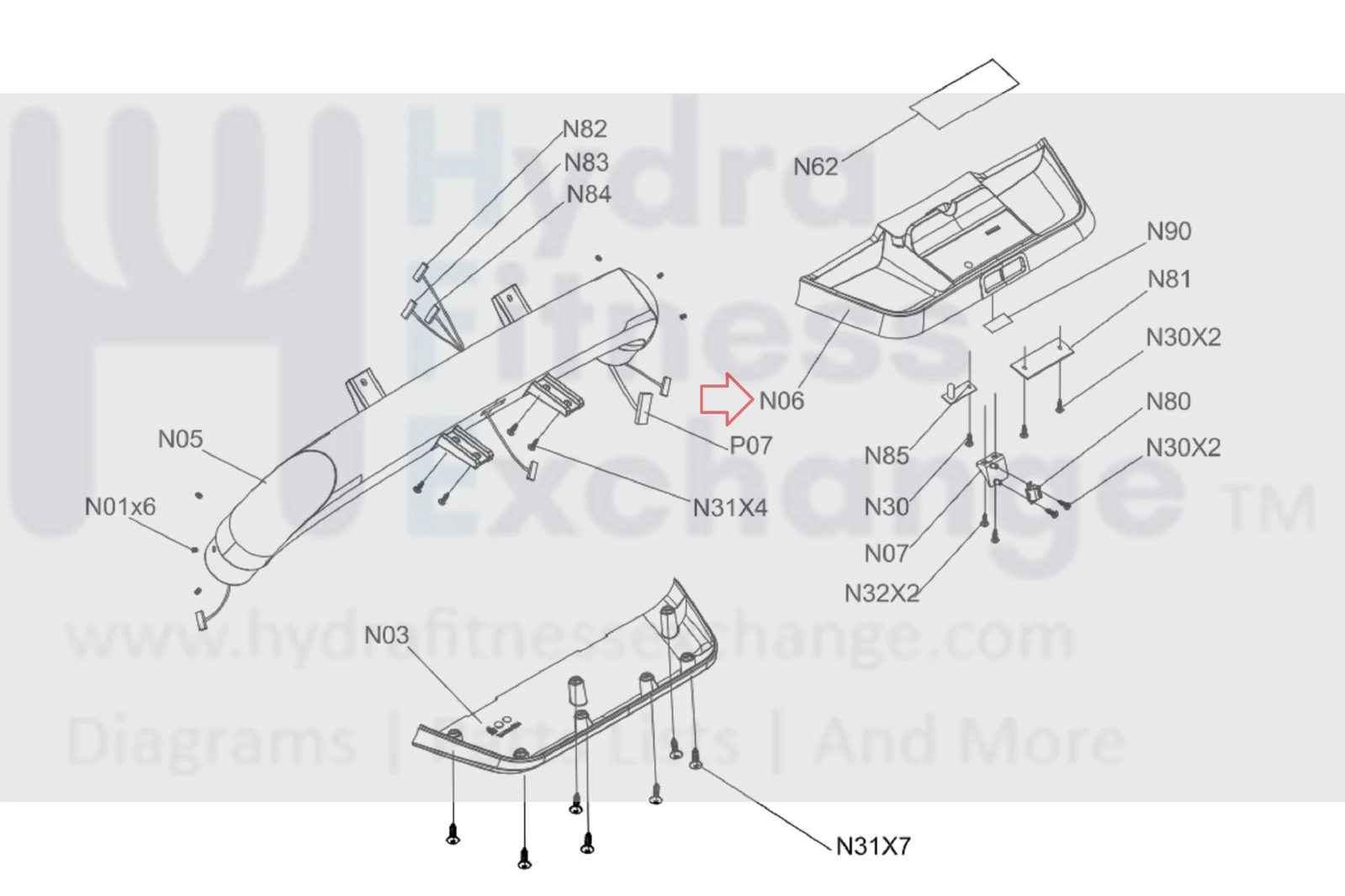Vision T40 T80 TF20-03 TF40-03 T40-03 Treadmill Reading Rack Set 1000228957 - Image 2