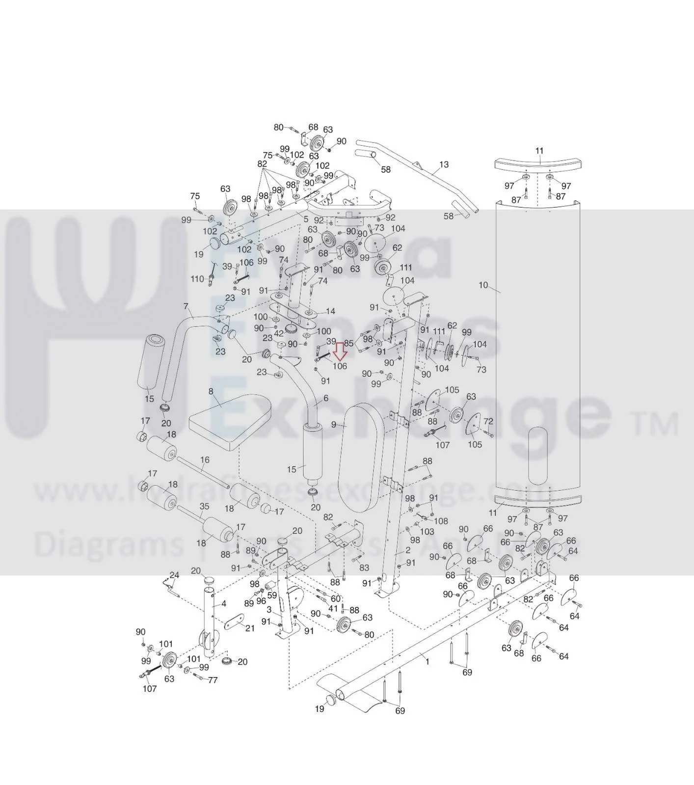 Weider 831.154022 Strength System Butterfly Cable 224896 - Image 3