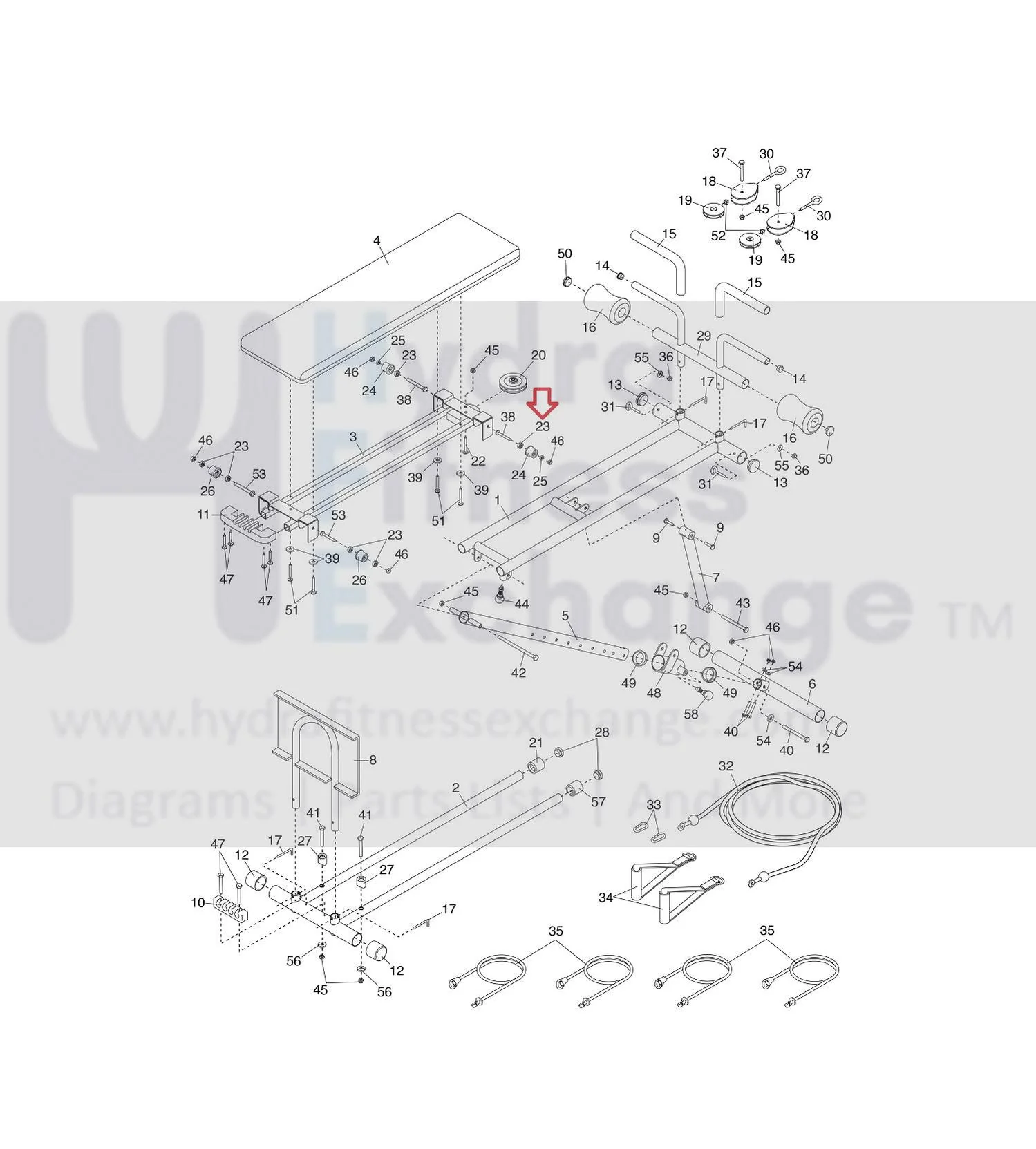 Weider Icon WEBE14410 WEBE1441DVD0 WEBE159110 WEEVBE14440 GNBE14410 Strength System Metal Washer 175998 - Image 2