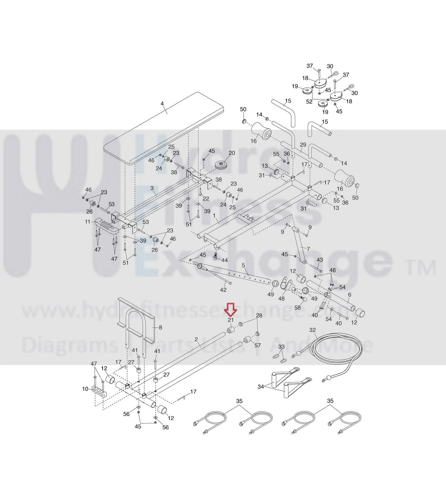 Weider Icon WEBE14410 WEBE1441DVD0 WEBE159110 WEEVBE14440 GNBE14410 Strength System Slider Plastic Bushing 175991 - Image 2