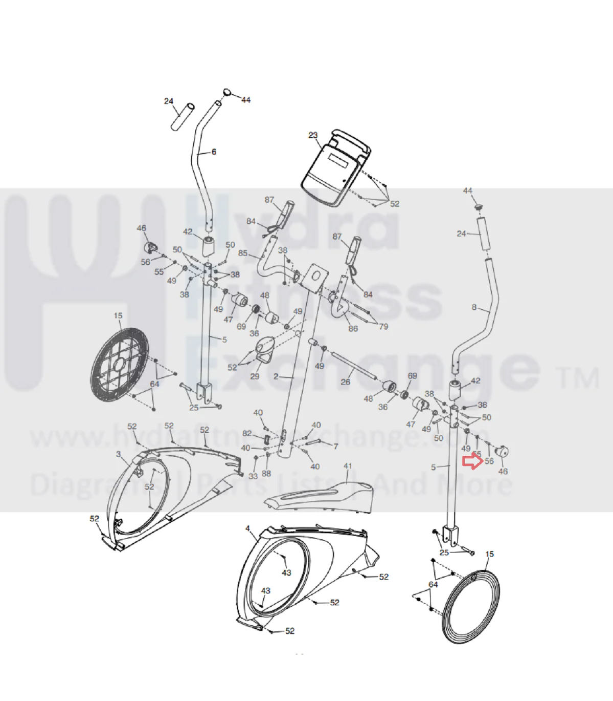 Weider Proform Freemotion Elliptical Button Head Patch Screw M8 - 1.25 212055 - Image 3