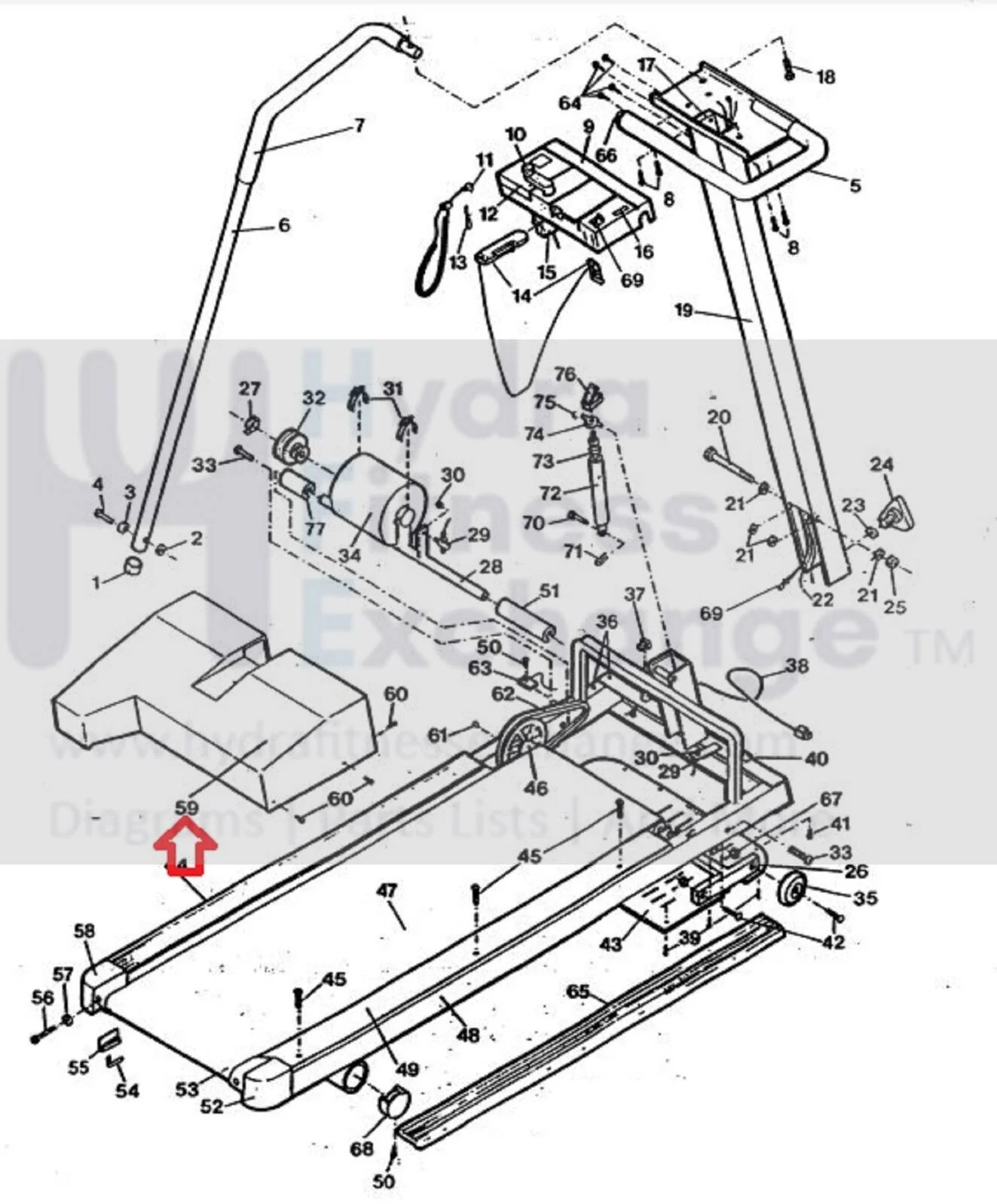 Weslo 2300 WL360900 Treadmill Motor Hood Shroud Cover 106533 - Image 3