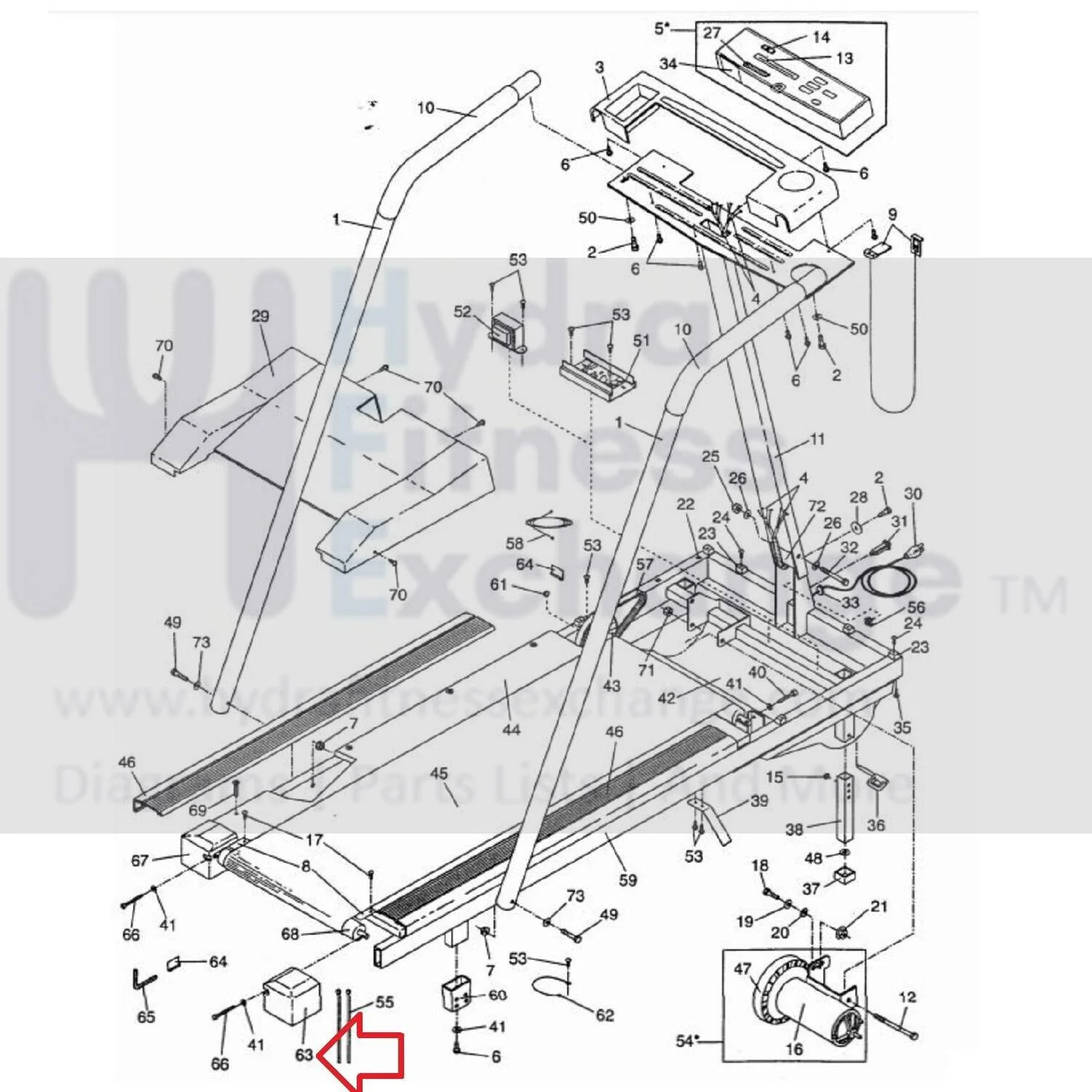 Weslo Treadmill Right Rear Roller End Cap 131279 - Image 2