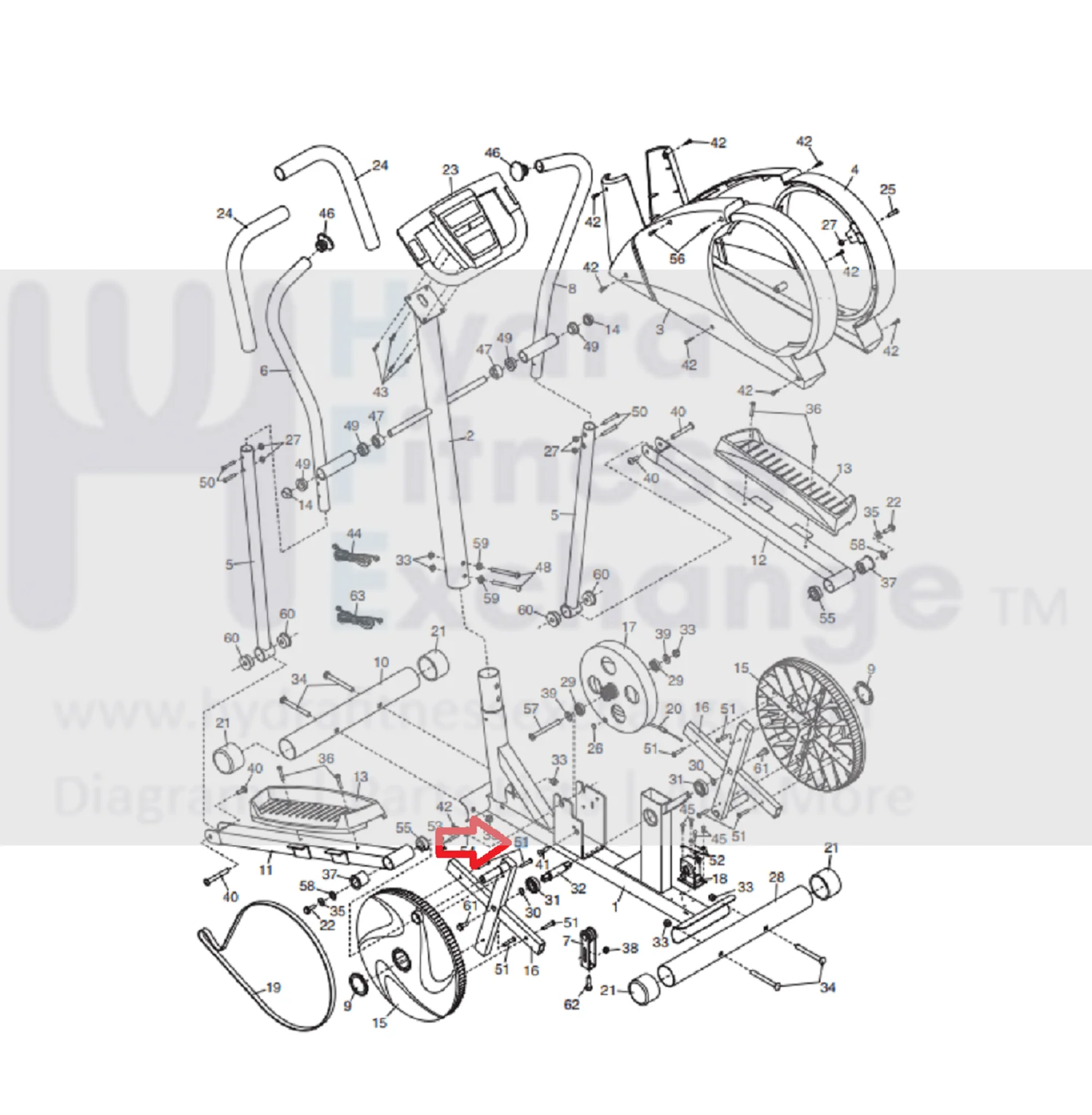 Weslo Weider Reebok Proform Nordictrack Life Styler Image Icon Health Rider Good Family Gold's Gym Freemotion Epic Elliptical Screw M4 x 30mm 121204 - Image 3
