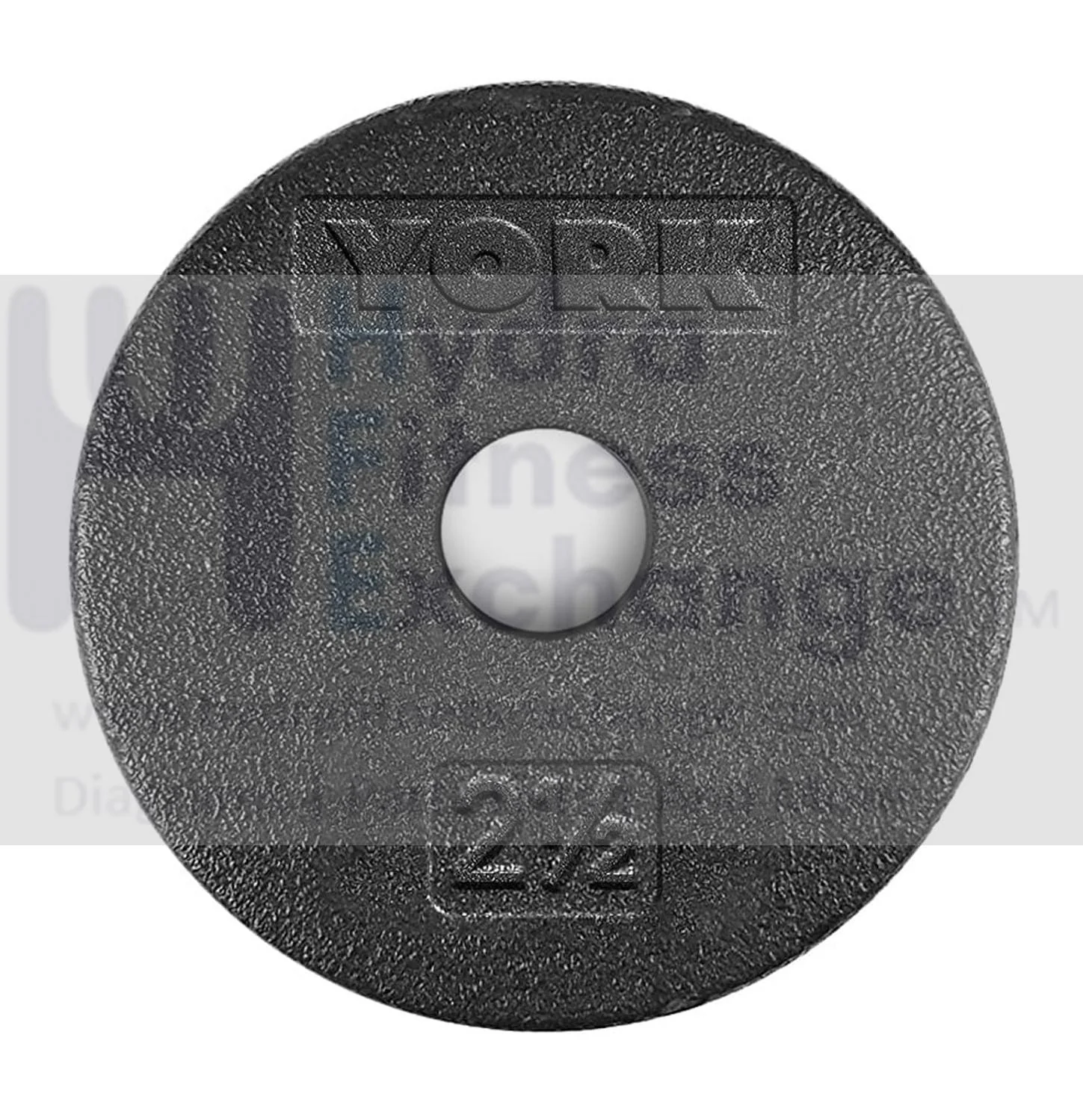 York Barbell 1” Standard Flat Pro Cast Iron Weight Plate for Strength Training (2.5 LB – Durable Pancake Design – Compatible with Standard Dumbbell Handles & Home Gym Equipment