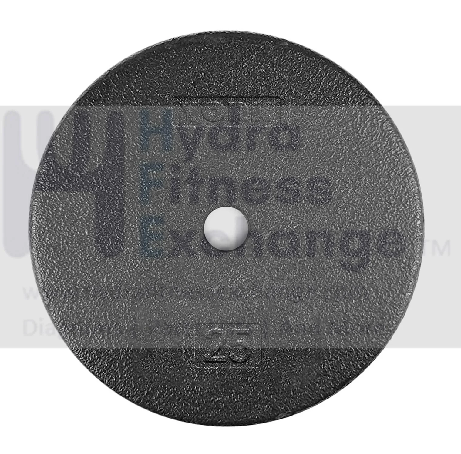 York Barbell 1” Standard Flat Pro Cast Iron Weight Plate for Strength Training (25 LB – Durable Pancake Design – Compatible with Standard Dumbbell Handles & Home Gym Equipment
