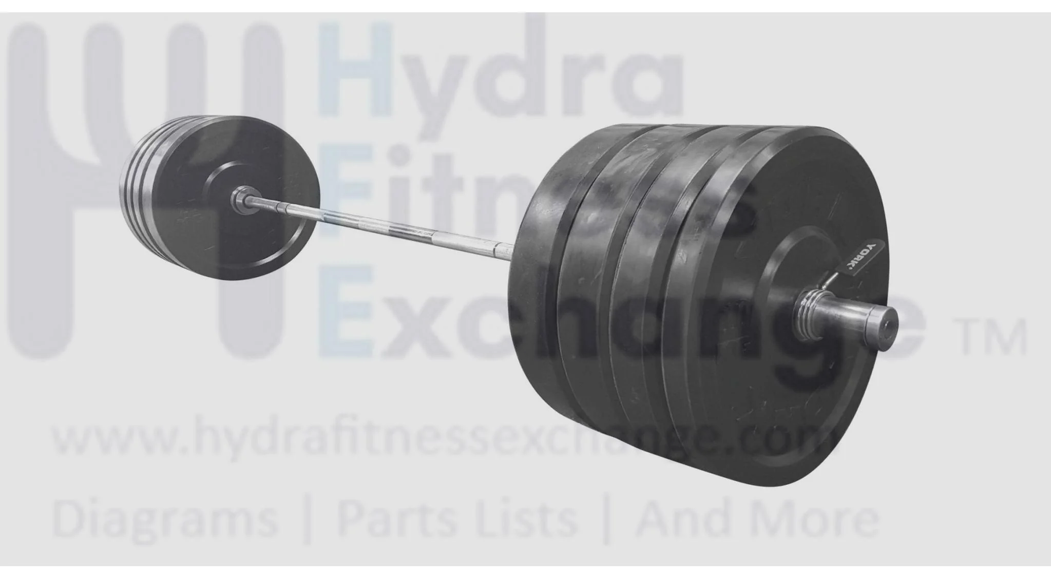 York Barbell 160kg Olympic Bumper Plate Set with 20kg Needle Bearing Bar – Black Rubber Plates with Steel Inserts, Spring Collars Included – Weightlifting & Cross Training