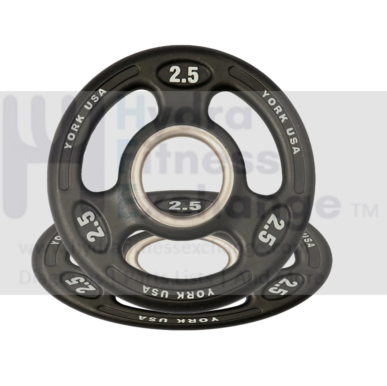 York Barbell 2" G2 Olympic Weight Plates (2.5lb) Pair - Urethane Coated 3-Grip Plates with Interlocking Design, Dual Handles, Durable & Noise-Reducing - Ideal for Home & Commercial Gym Equipment - Image 3