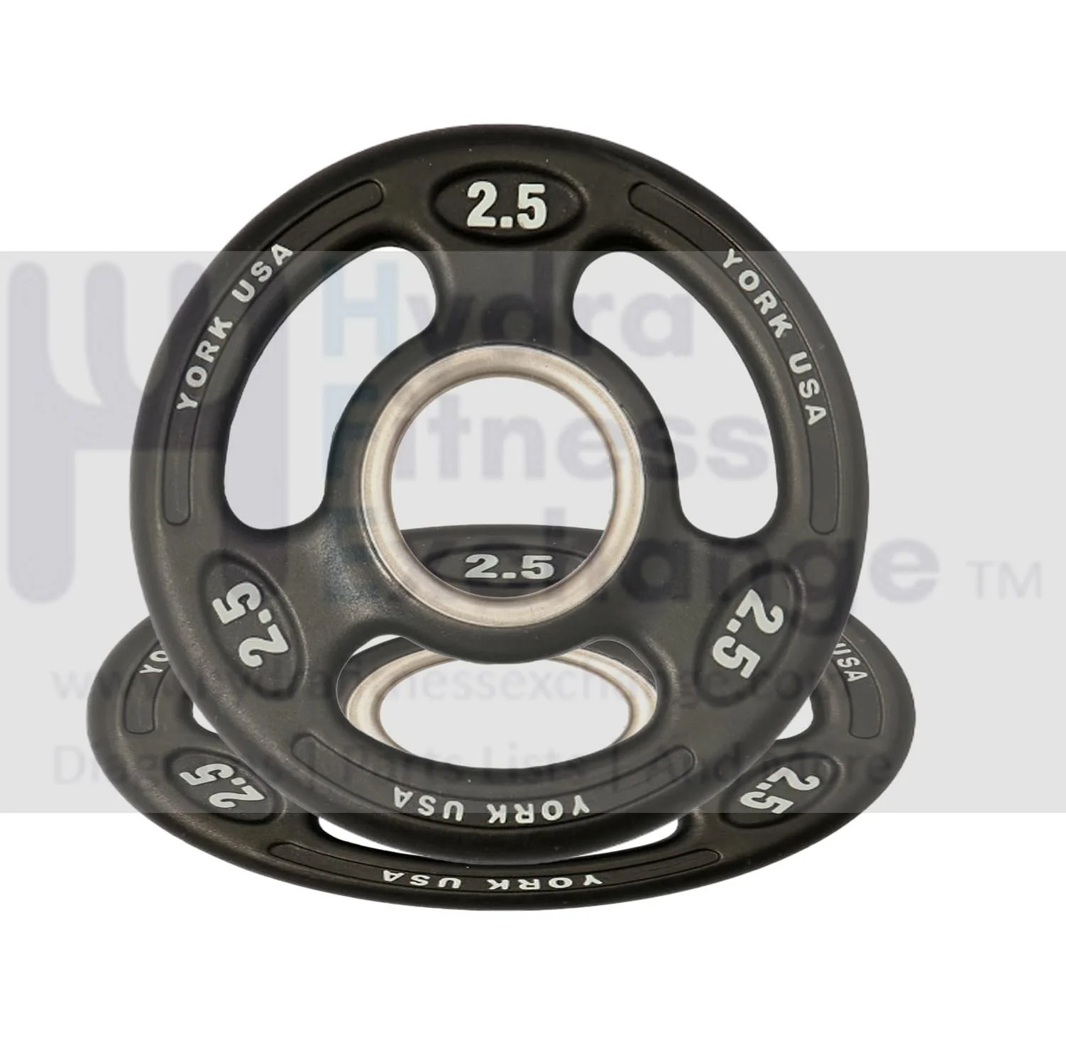 York Barbell 2" G2 Olympic Weight Plates 2.5lb Pair Urethane Coated 3Grip Plates