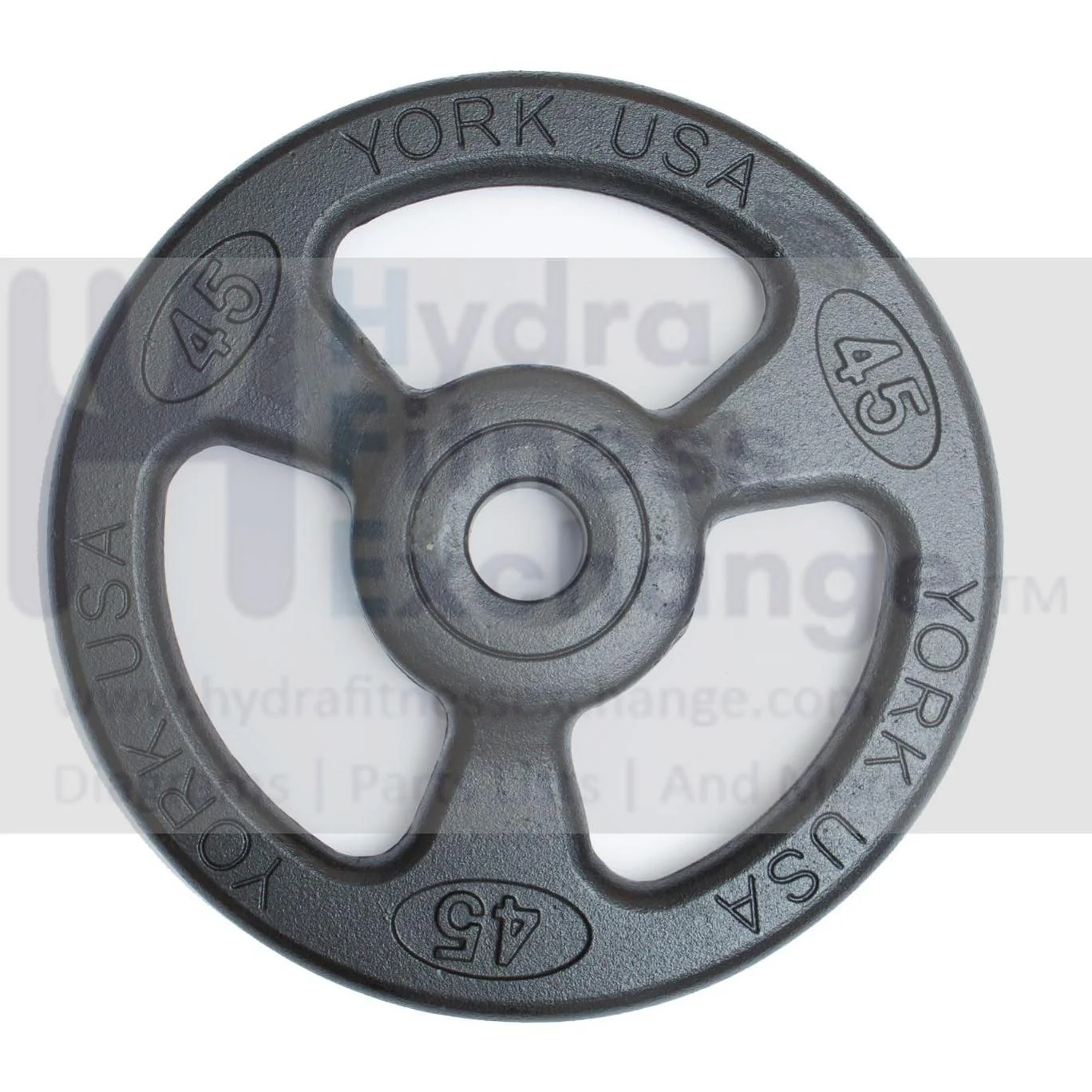 York Barbell 2" ISO-Grip Steel Olympic Weight Plates (45Lb) – Durable Steel Composite, Casting Coating, 3-Grip Anti-Pinch Design for Safe, Easy Handling – Home & Commercial Use