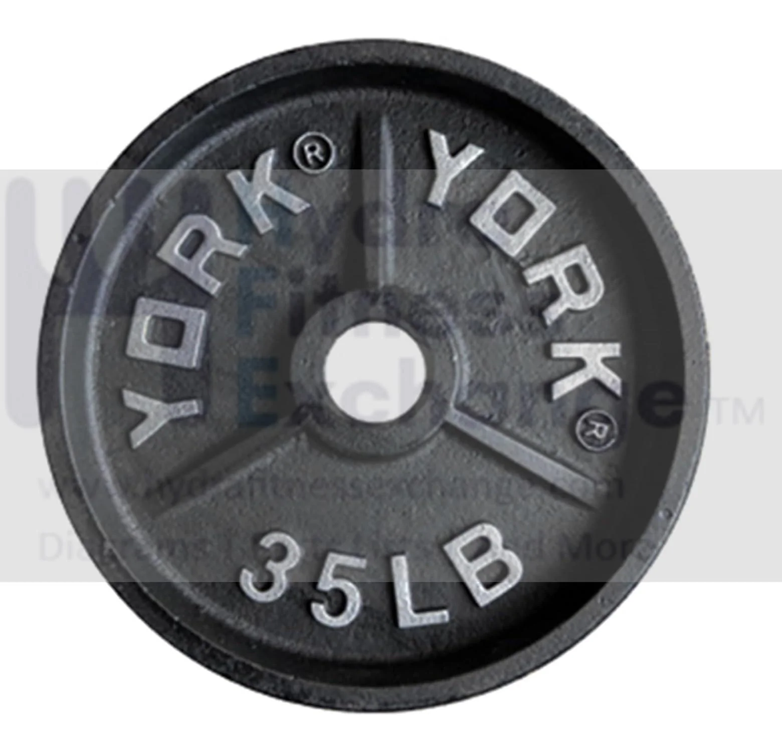York Barbell 35lb 2" Deep Dish Olympic Weight Plate – Cast Iron, Easy to Grip and Load – Durable for Powerlifting Strength Training Home or Commercial Gym – Fits 2" Barbells – 13 ⅝" Dia, 1 ¾" Thick