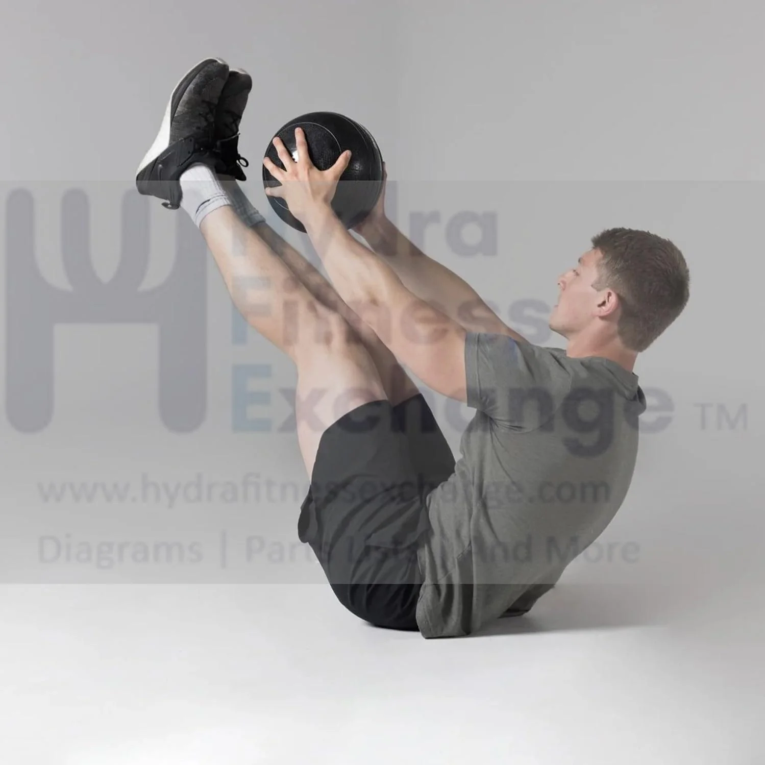 York Barbell 5LB Rubber Slam-Ball – Dead Weight with Textured Surface – Minimal Bounce Absorbs Impact – Pilates Yoga Strength Training Physical Therapy Cardio Exercises for Full Body Workout - Black - Image 4