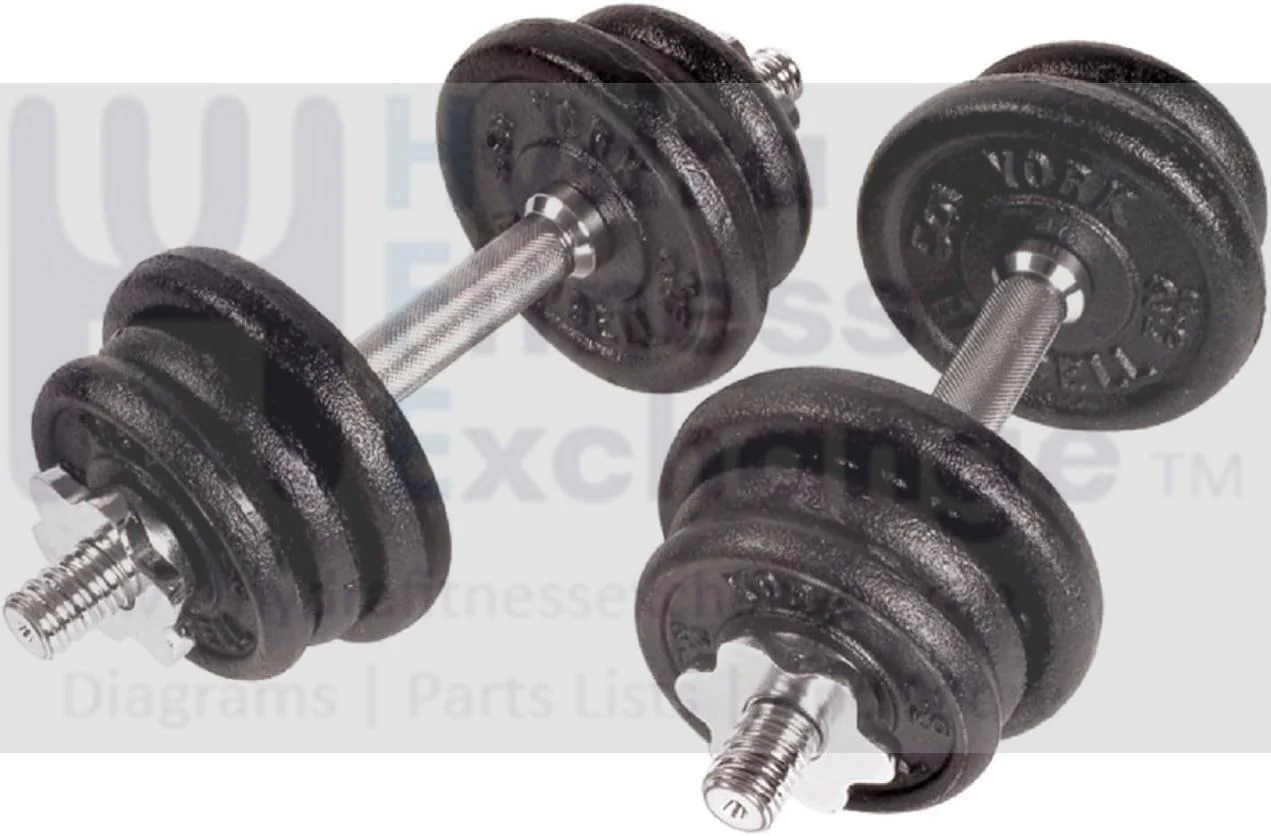 York Barbell Cast Iron Adjustable Spinlock Dumbbell Set – 70 Lb. Set - Image 2