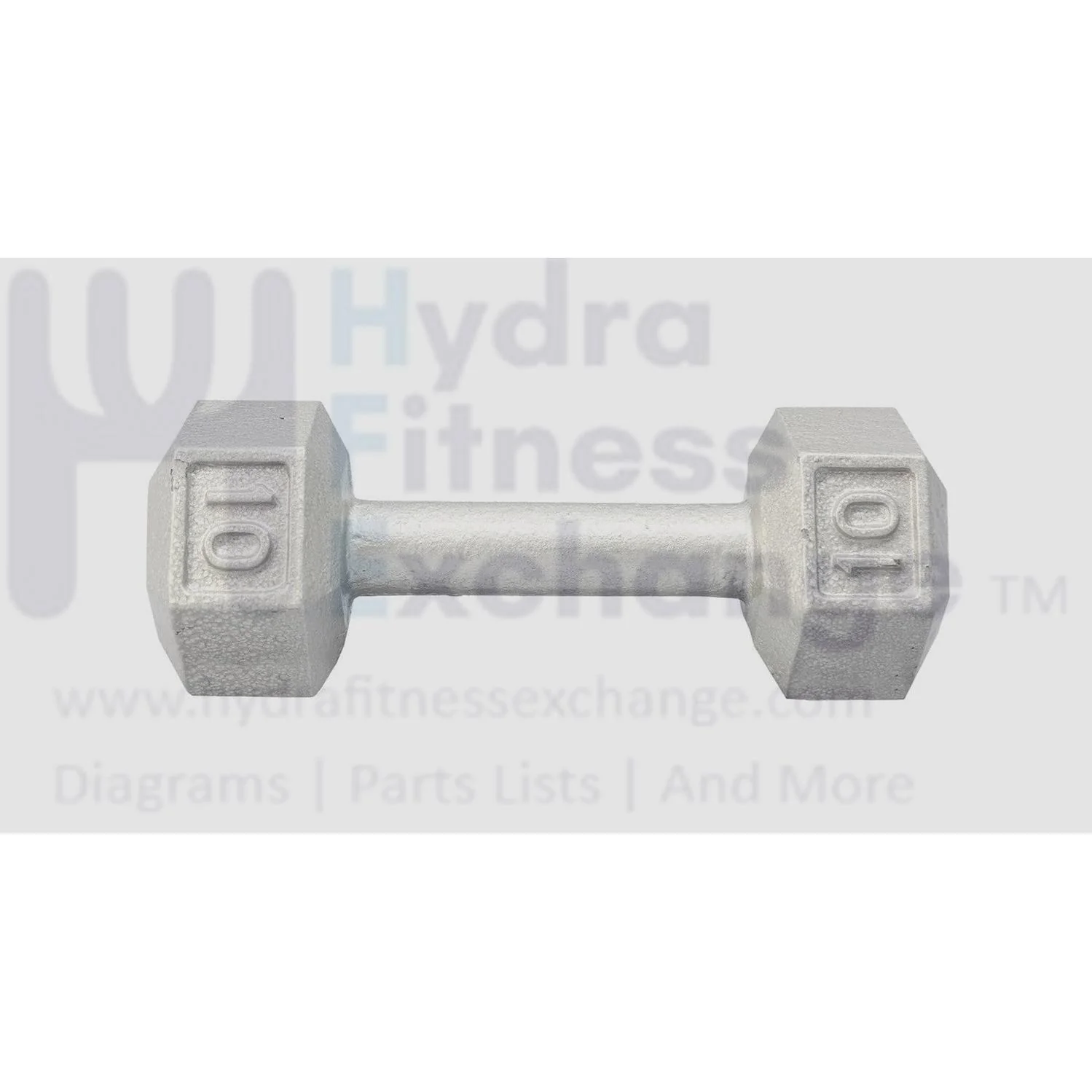 York Barbell Cast Iron Hex Dumbbell Hexagon Solid Women & Men - 10lb In Single