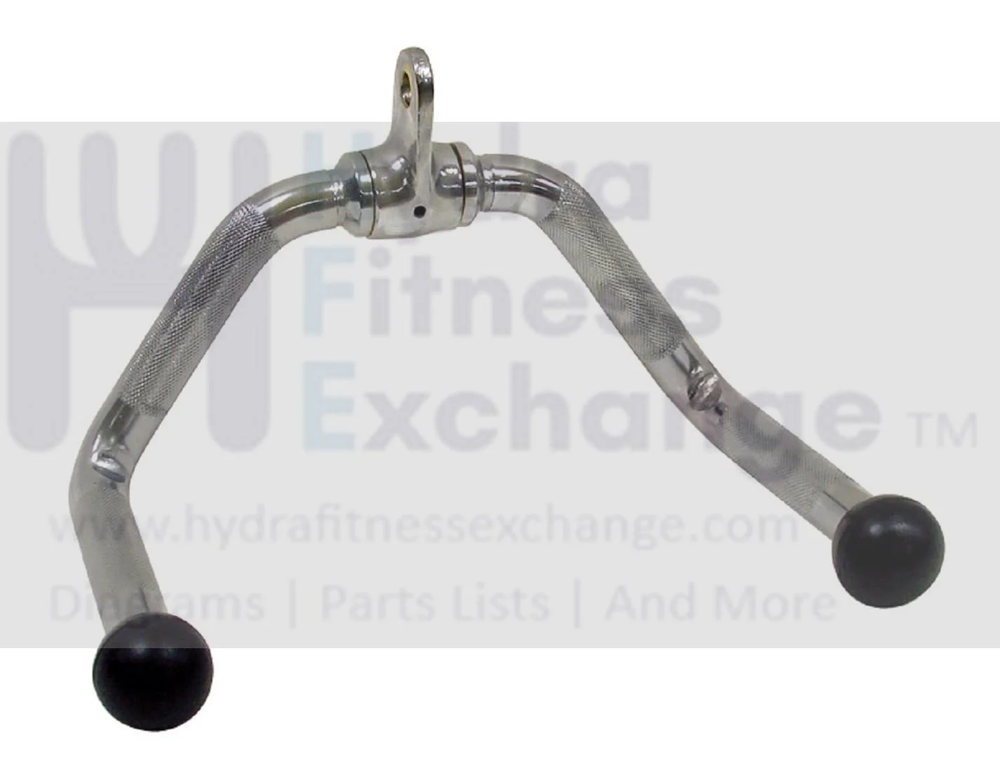 York Barbell Close Grip Swivel Bar – Solid Steel Heavy-Duty Cable Machine Attachment with Textured & Rubber Ends – Rotating Bar Handle for Tricep Press Down, Pull Downs & Multi Purpose