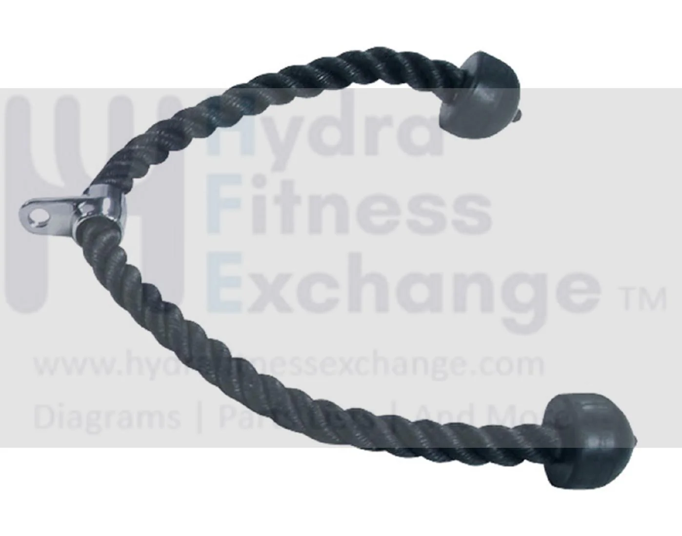 York Barbell Double Grip Triceps Press-Down Rope – Nylon Braided with Chrome Plated Ring & Solid Rubber Ends – Heavy Duty Pulldown Attachment for Triceps Biceps Shoulders Back – Home Gym & Multi-Use
