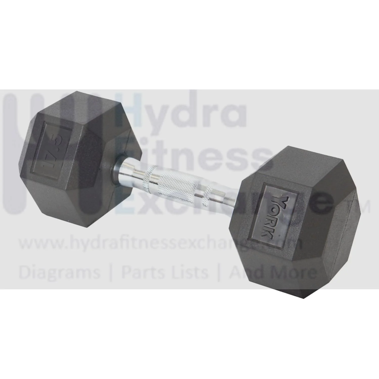 York Barbell Hex Dumbbell Set 17.5LB Rubber Coated Fixed Weight Dumbbells with Chrome Ergonomic Handle Odorless & Durable for Home Gym Women’s Strength Training Full Body Workouts - Pack of 1