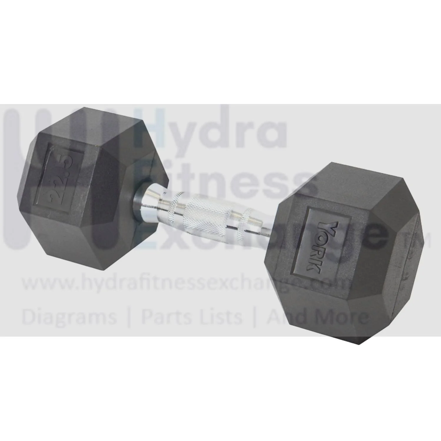 York Barbell Hex Dumbbell Set 22.5LB Rubber Coated Fixed Weight Dumbbells with Chrome Ergonomic Handle Odorless & Durable for Home Gym Women’s Strength Training Full Body Workouts - Pack of 1