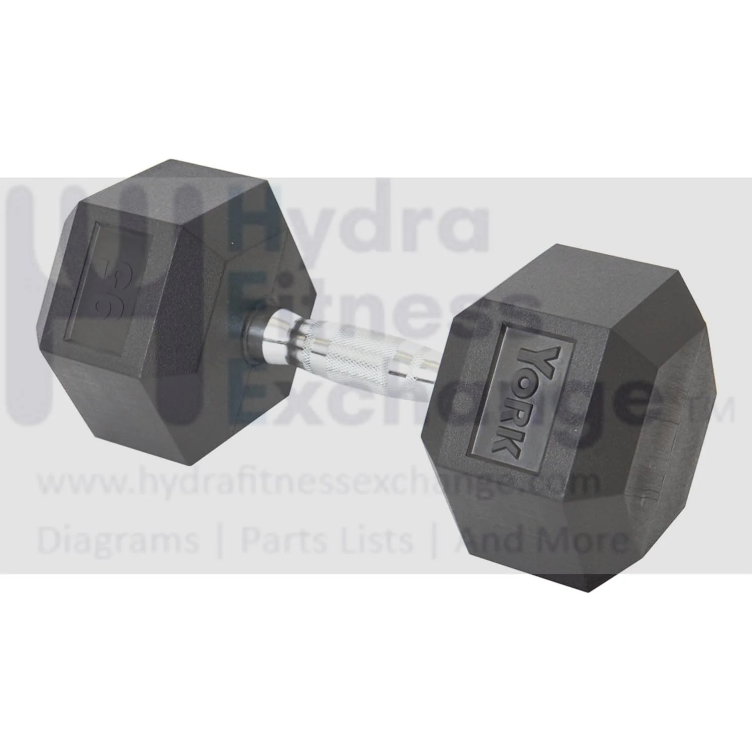 York Barbell Hex Dumbbell Set 95LB Rubber Coated Fixed Weight Dumbbells with Chrome Ergonomic Handle Odorless & Durable for Home Gym Women’s Strength Training Full Body Workouts - Pack of 1