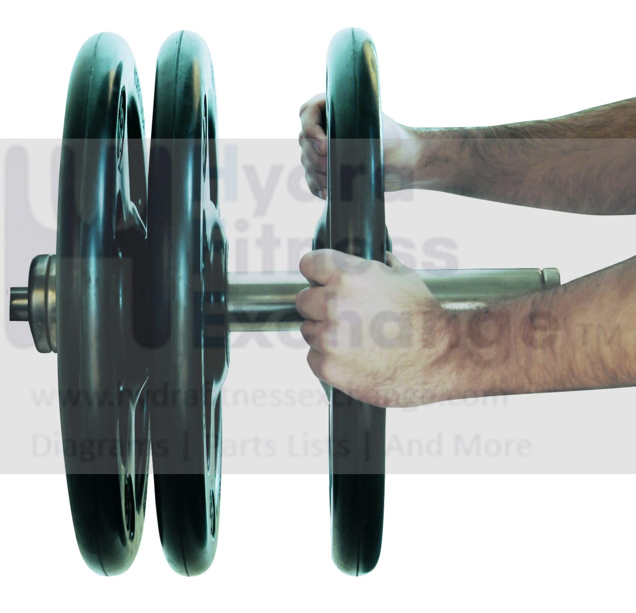 York Barbell ISO-Grip Steel Olympic Plate Set with 7' Barbell & Spring Collars – Anti-Pinch 3-Grip Design, Steel Composite Coating, 1000lb Capacity, Ideal for Home, School, and Commercial Gym - Image 4