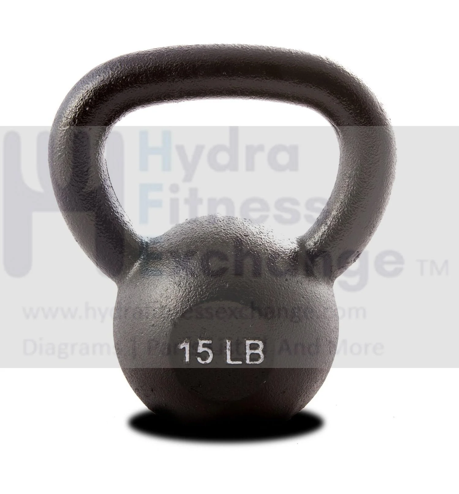 York Barbell Kettlebell Weights – 15 LB Cast Iron Kettlebells with Matte Black Finish – Full Body Strength Training & CrossFit Conditioning – Ideal for Russian Swings, Squats, Presses & More