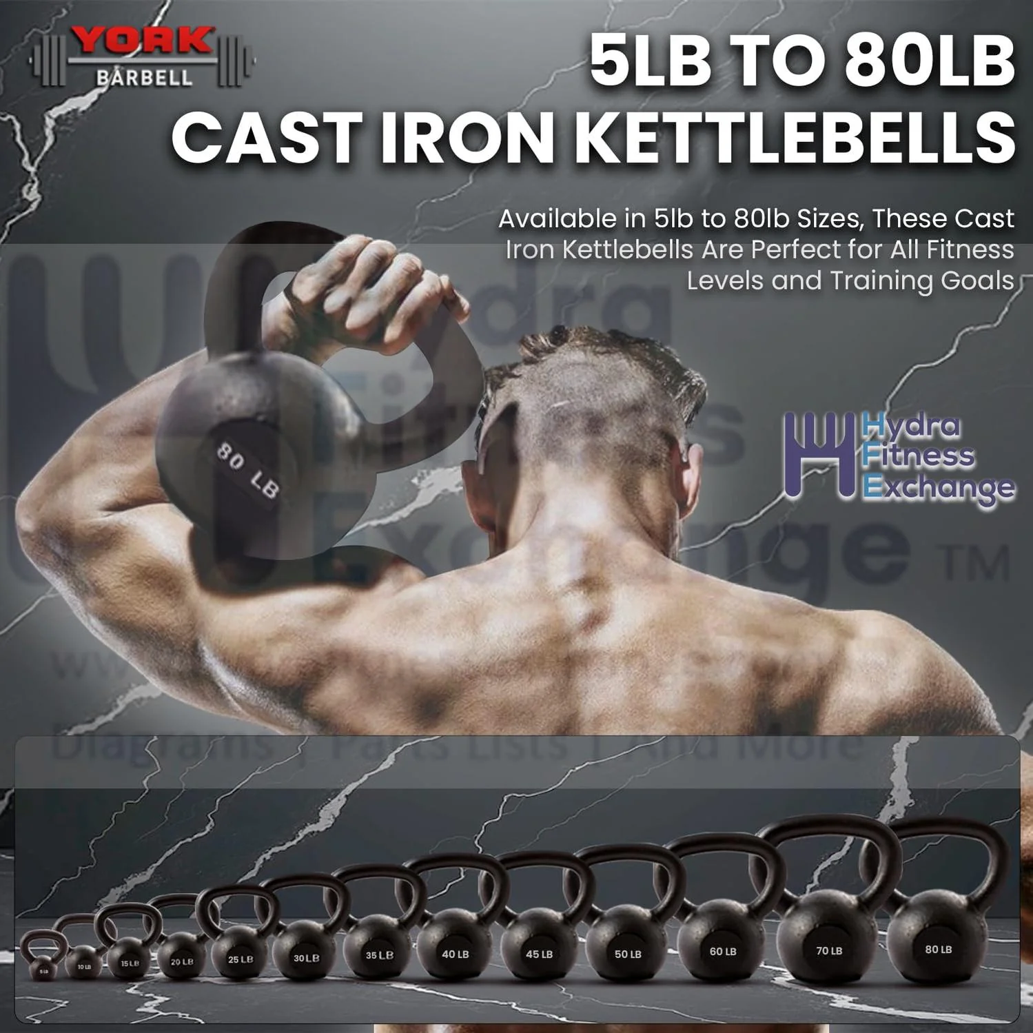 York Barbell Kettlebell Weights – 15 LB Cast Iron Kettlebells with Matte Black Finish – Full Body Strength Training & CrossFit Conditioning – Ideal for Russian Swings, Squats, Presses & More - Image 5