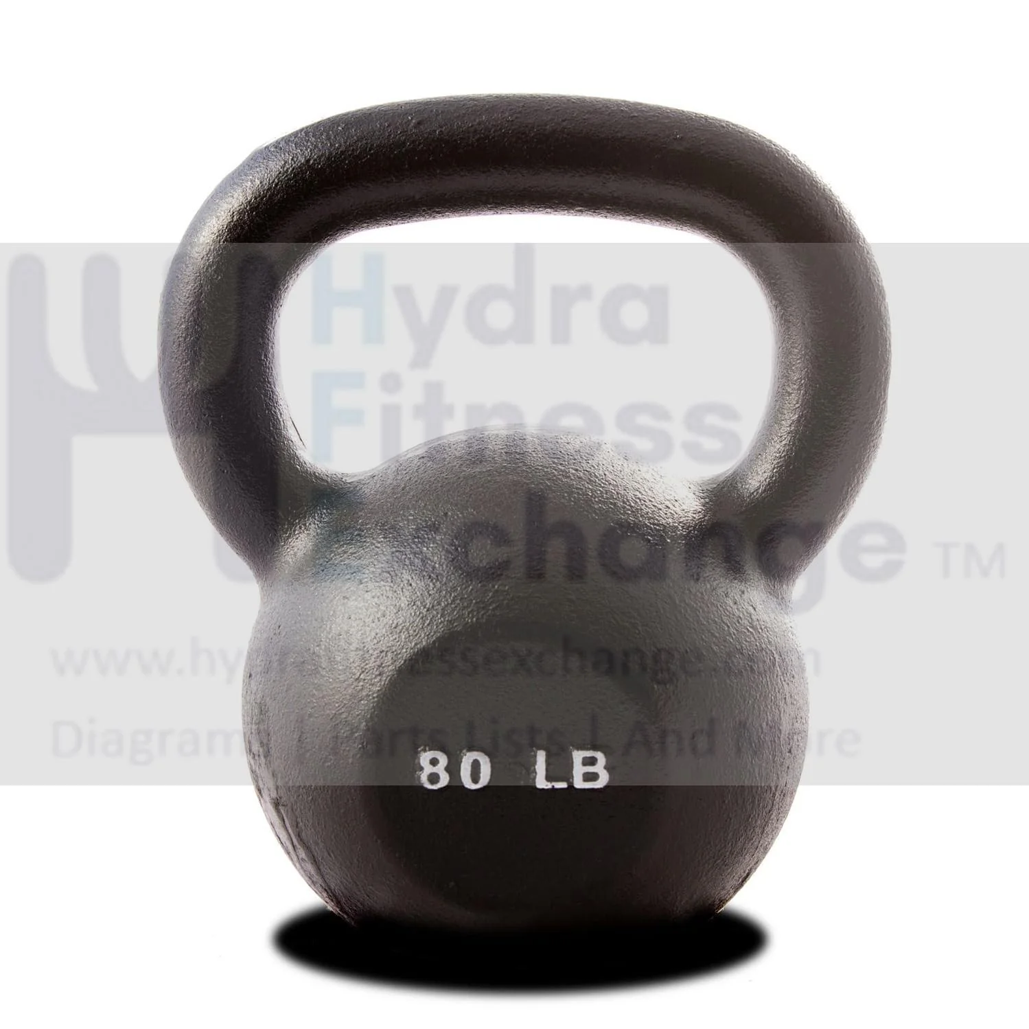 York Barbell Kettlebell Weights – 80 LB Cast Iron Kettlebells with Matte Black Finish – Full Body Strength Training & CrossFit Conditioning – Ideal for Russian Swings, Squats, Presses & More