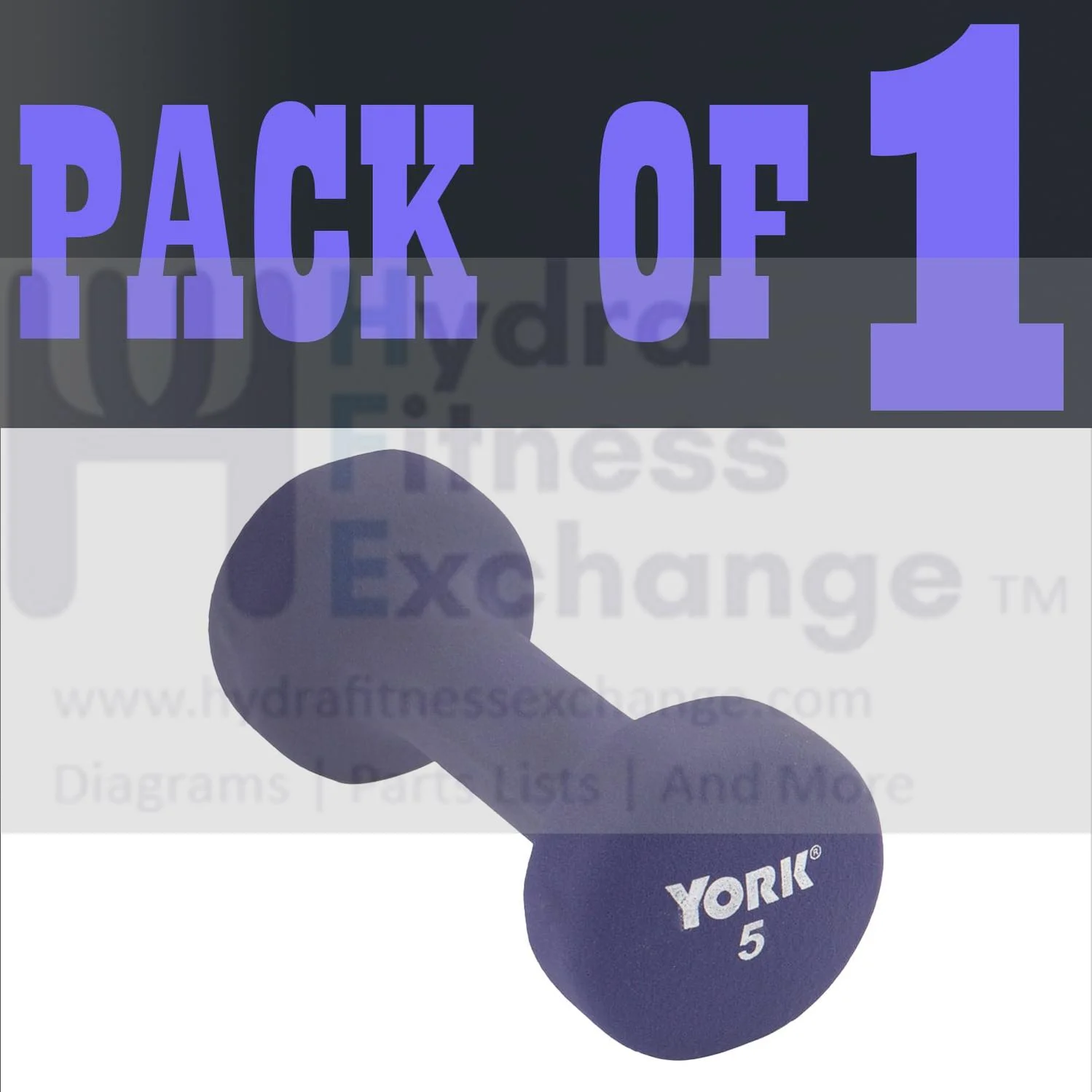 York Barbell Neoprene Coated Fitbell Dumbbell (5LB Pack of 1) | Dumbbell Set for Women & Men Durable Anti-Roll Anti-Slip, Color Purple | Ideal for Arm Rows Squats Chest Presses Bicep Curls - Image 8