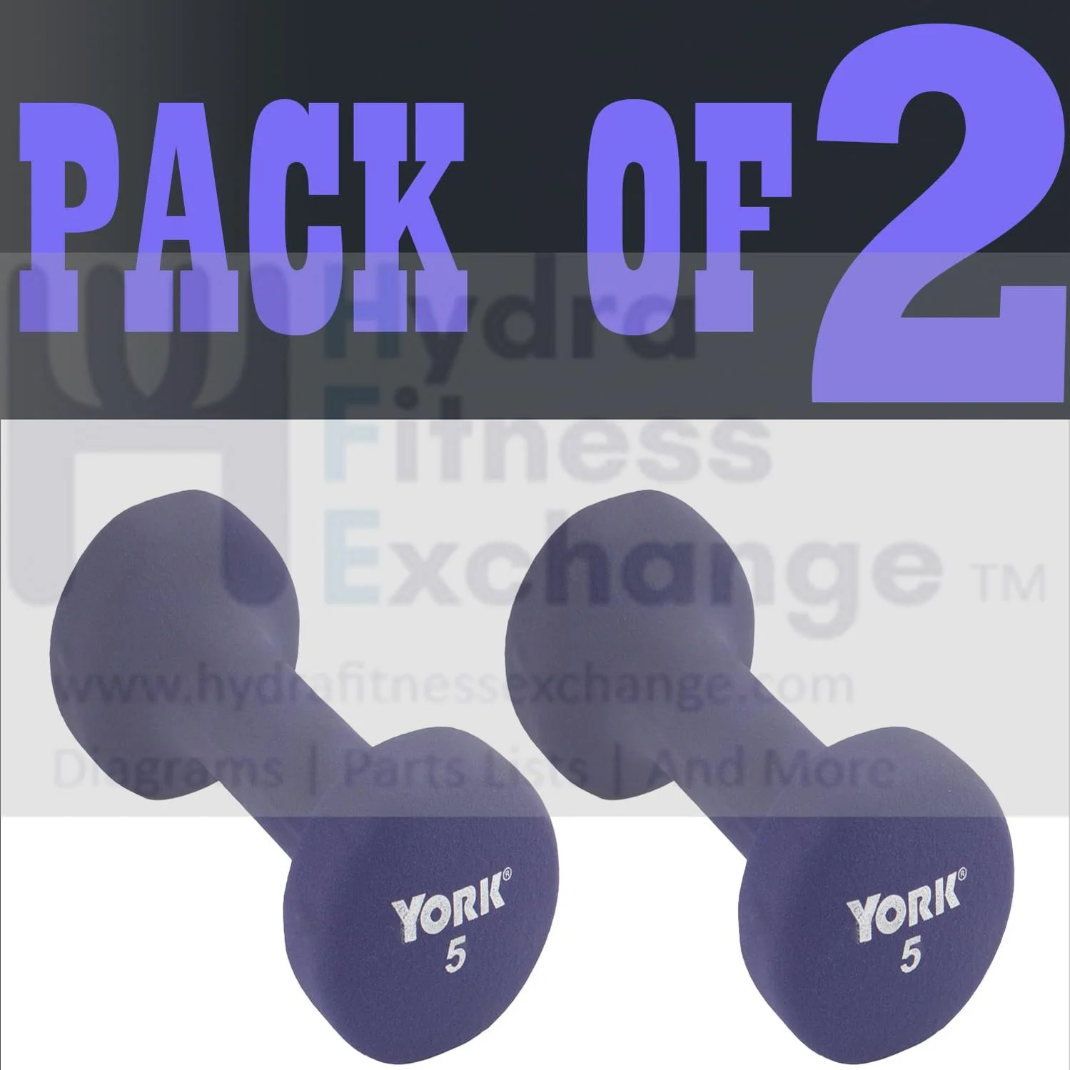York Barbell Neoprene Coated Fitbell Dumbbell (5LB Pack of 2) | Dumbbell Set for Women & Men Durable Anti-Roll Anti-Slip, Color Purple | Ideal for Arm Rows Squats Chest Presses Bicep Curls - Image 8