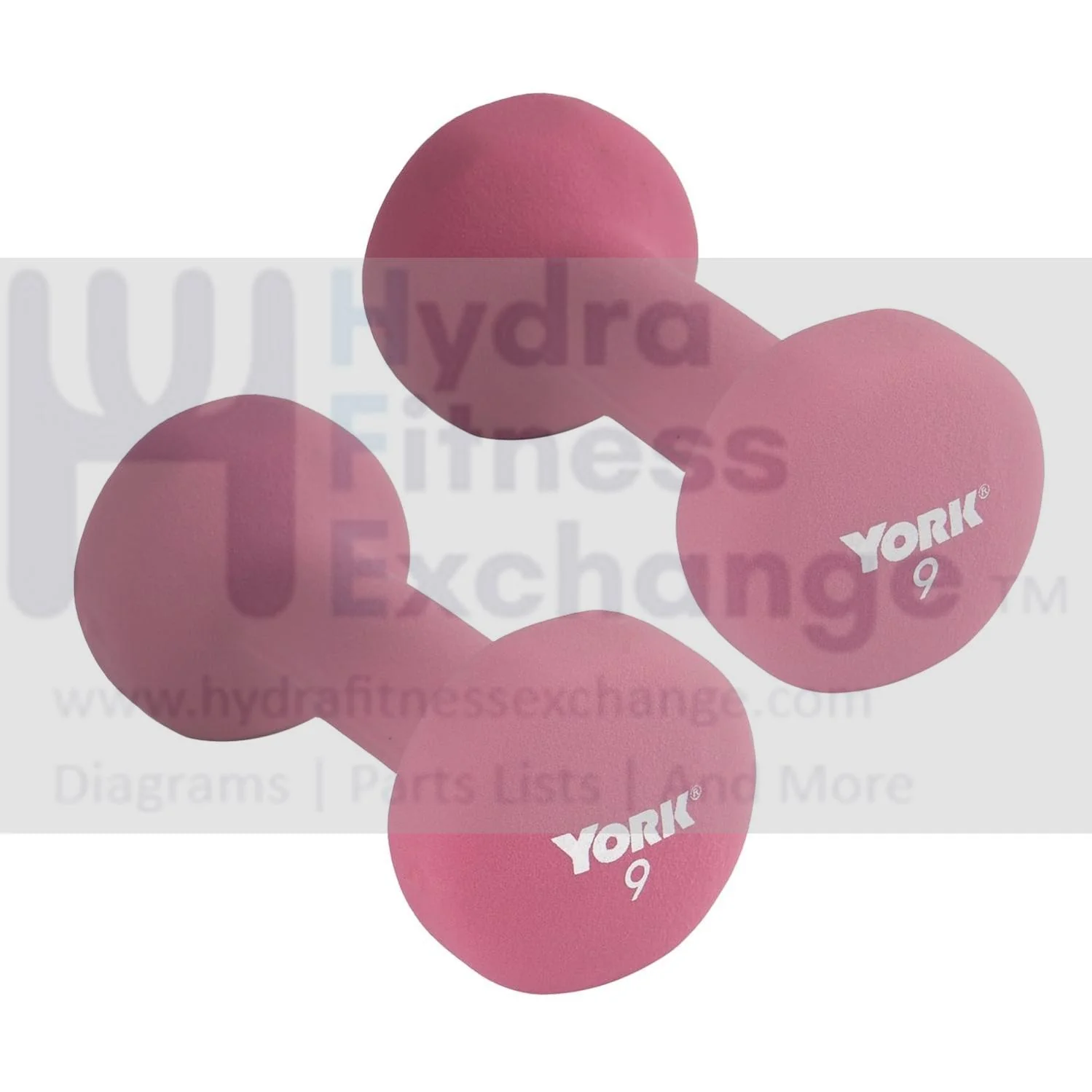 York Barbell Neoprene Coated Fitbell Dumbbell 9LB Pack 2 Dumbbell Set Women&Men