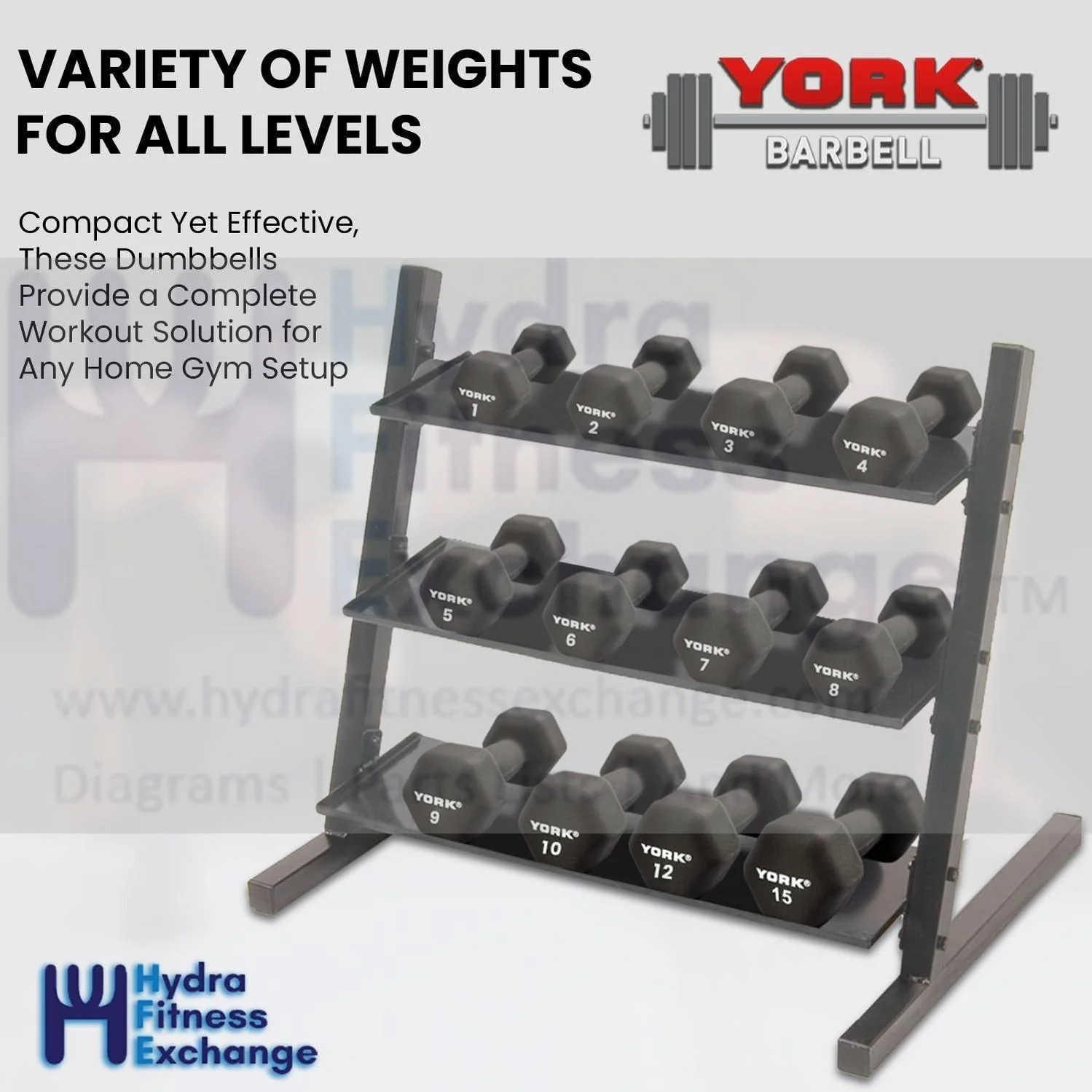 York Barbell Neoprene Hexagon Dumbbells with Cast Ergo Handle 1lb Pack 1 Durable - Image 7