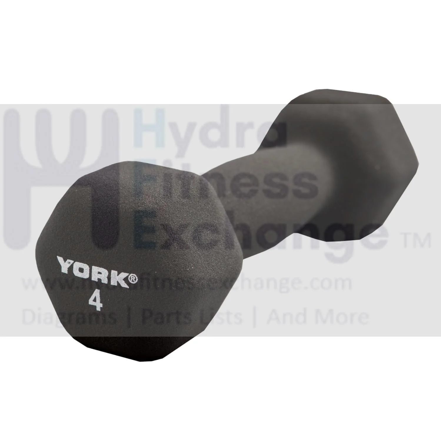 York Barbell Neoprene Hexagon Dumbbells with Cast Ergo Handle 4lb Pack 1
