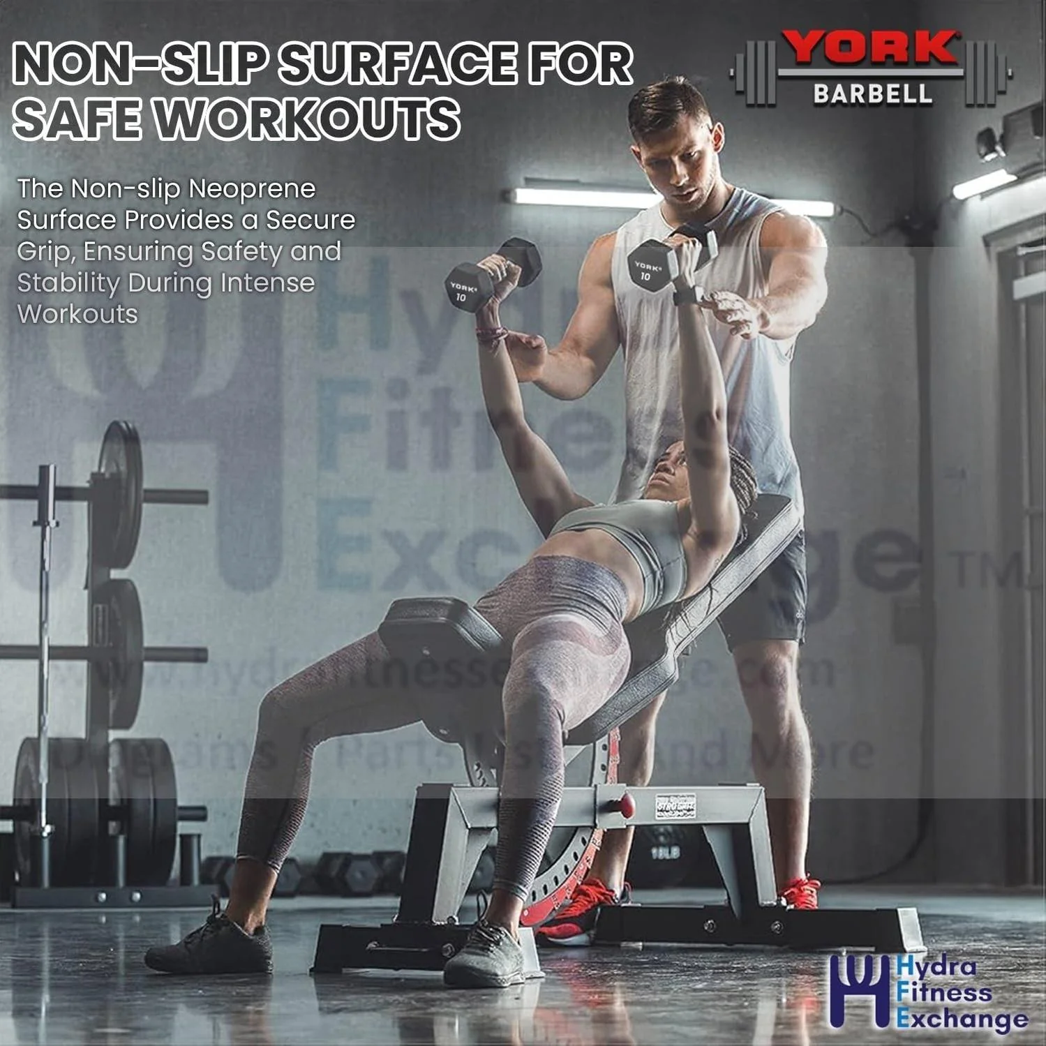 York Barbell Neoprene Hexagon Dumbbells with Cast Ergo Handle (7lb, Pack of 1) - Image 5