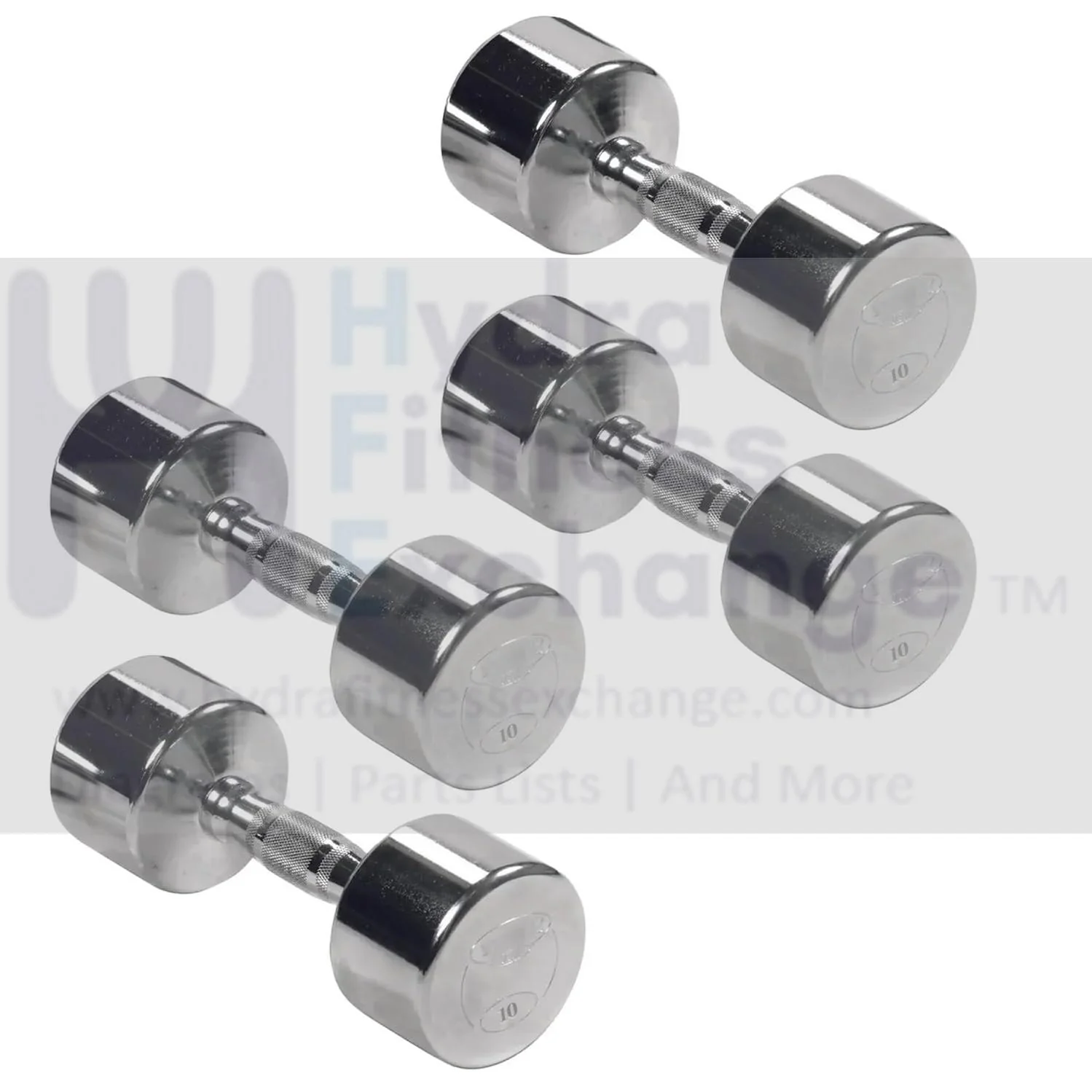 York Barbell Professional Chrome Dumbbell with Ergo Grip, Heavy-Duty Solid Steel Knurled Handles, Hand Weights for Exercise Muscle Toning Home Gym Workout and Fitness Training - 12.5lb Pak of 4
