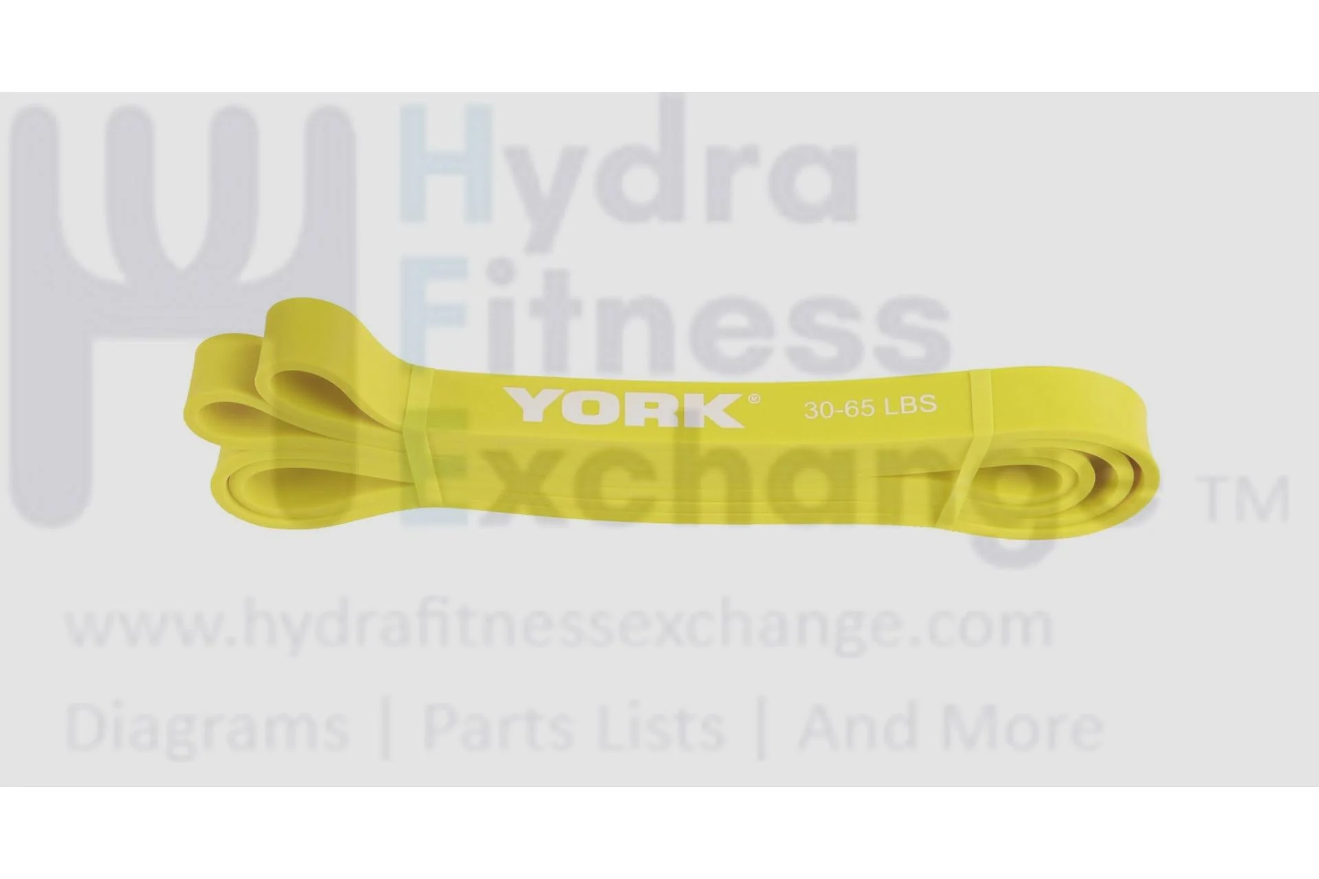 YORK Barbell Pull Up Resistance Bands 22mm - Yellow (30-65lbs) - Heavy Duty Long Elastic Bands for Workout, Fitness, Training, and Physical Therapy - Large Rubber Bands for Men Women