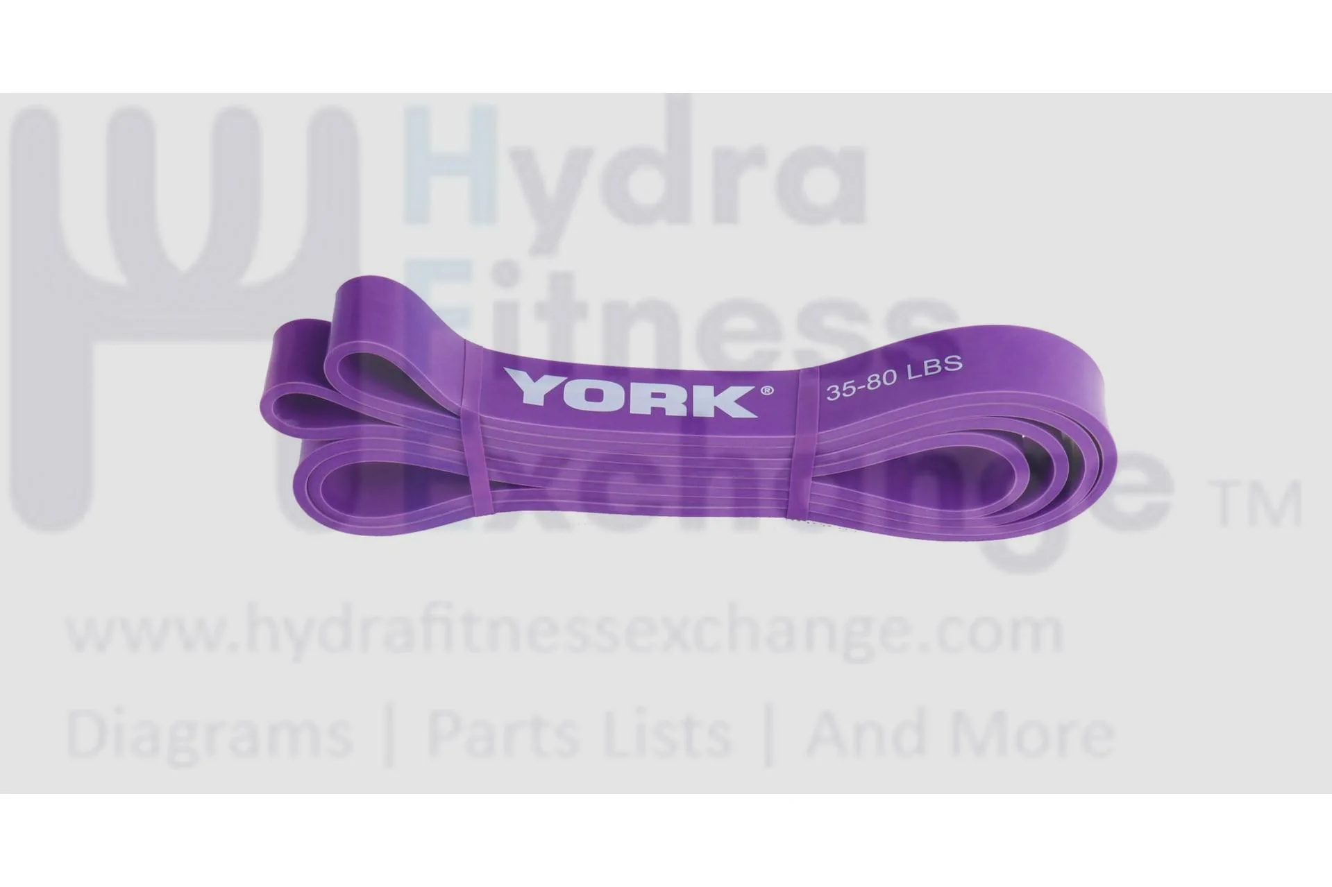 YORK Barbell Pull Up Resistance Bands 29mm - Purple (35-80lbs) - Heavy Duty Long Elastic Bands for Workout, Fitness, Training, and Physical Therapy - Large Rubber Bands for Men Women