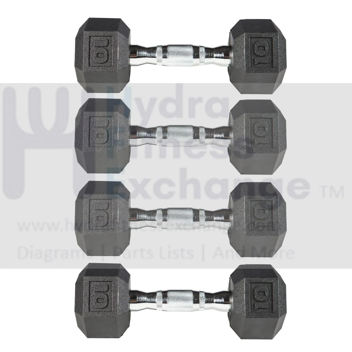 York Barbell PVC Hex Dumbbell with Chrome Ergonomic Handle – 10LB 2 Pair,