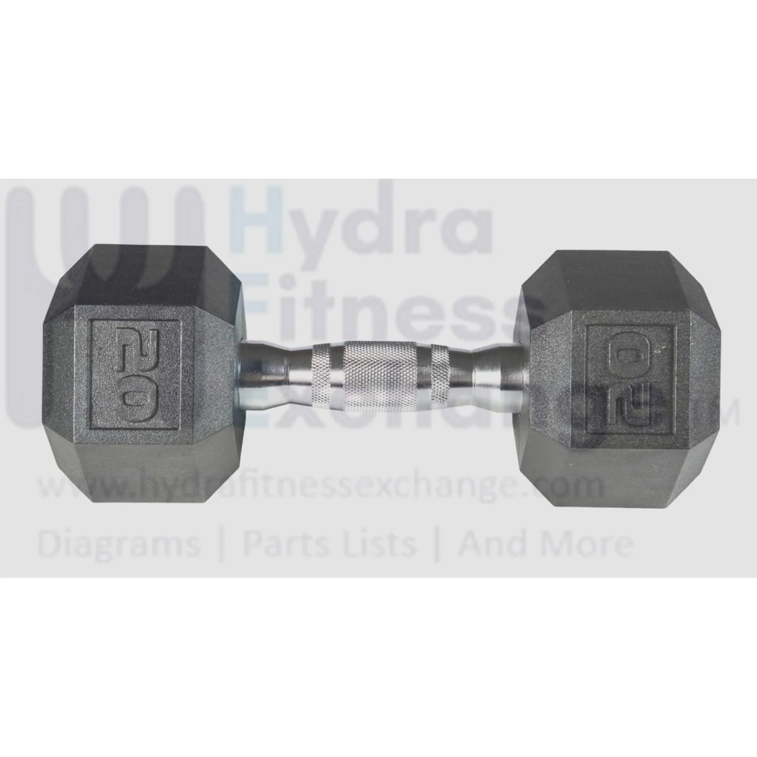 York Barbell PVC Hex Dumbbell with Chrome Ergonomic Handle – 20LB Single