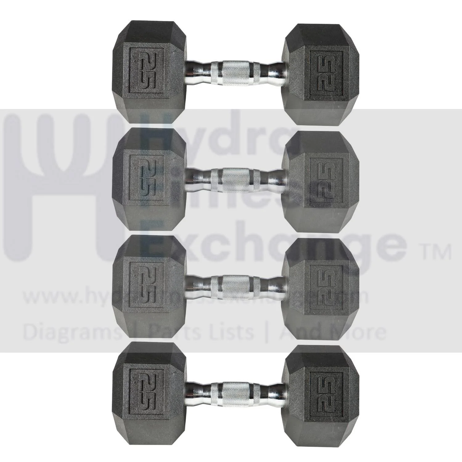 York Barbell PVC Hex Dumbbell with Chrome Ergonomic Handle – 25LB 2 Pair