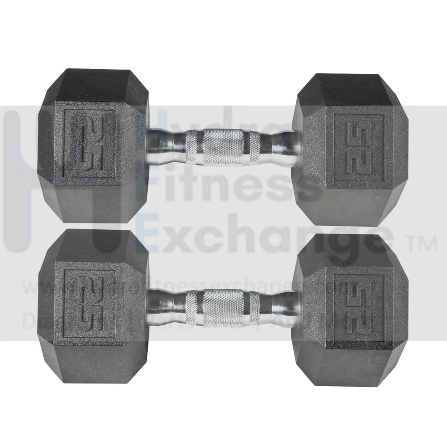 York Barbell PVC Hex Dumbbell with Chrome Ergonomic Handle – 25LB Pair