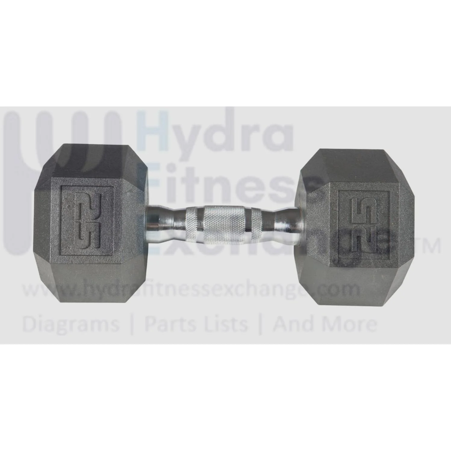 York Barbell PVC Hex Dumbbell with Chrome Ergonomic Handle – 25LB Single