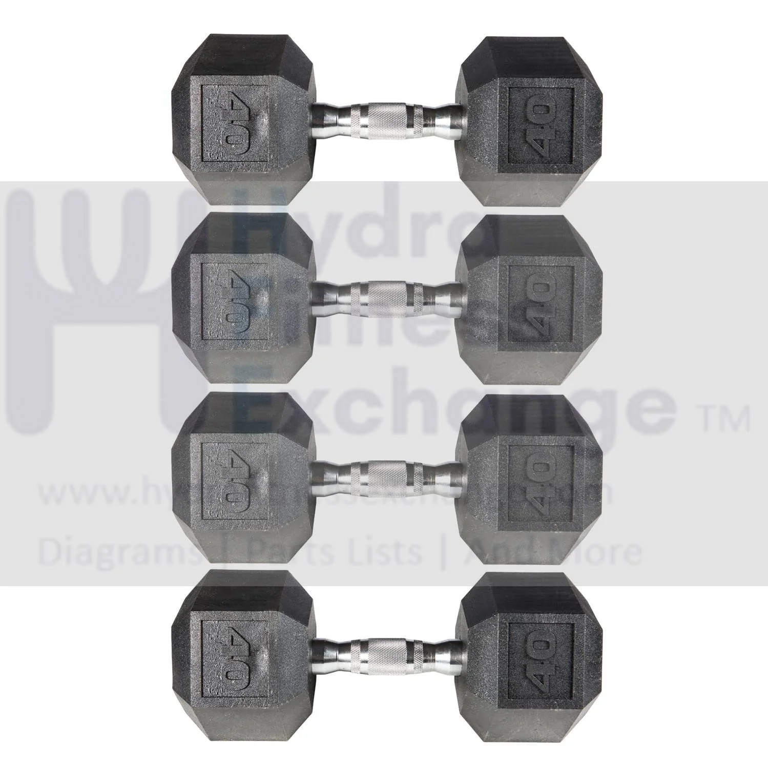 York Barbell PVC Hex Dumbbell with Chrome Ergonomic Handle – 40LB 2 Pair