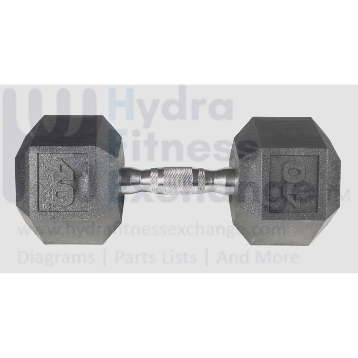 York Barbell PVC Hex Dumbbell with Chrome Ergonomic Handle – 40LB Single