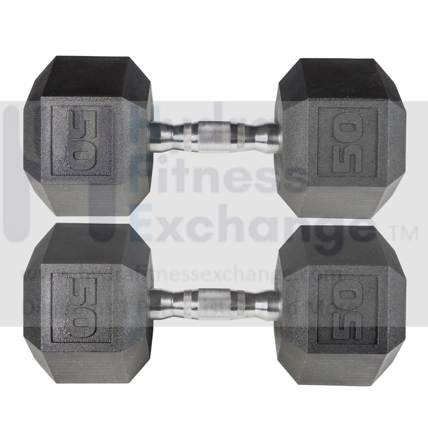 York Barbell PVC Hex Dumbbell with Chrome Ergonomic Handle – 50LB Pair, Durable Noise-Reducing PVC Coated Dumbbells Weights for Strength Training, Bodybuilding, Lifting, Exercise & Home Gym Fitness