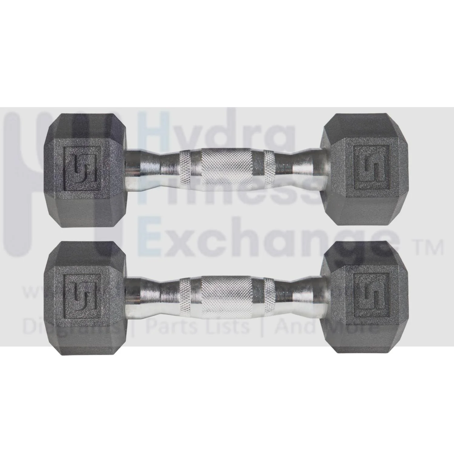 York Barbell PVC Hex Dumbbell with Chrome Ergonomic Handle – 5LB Pair