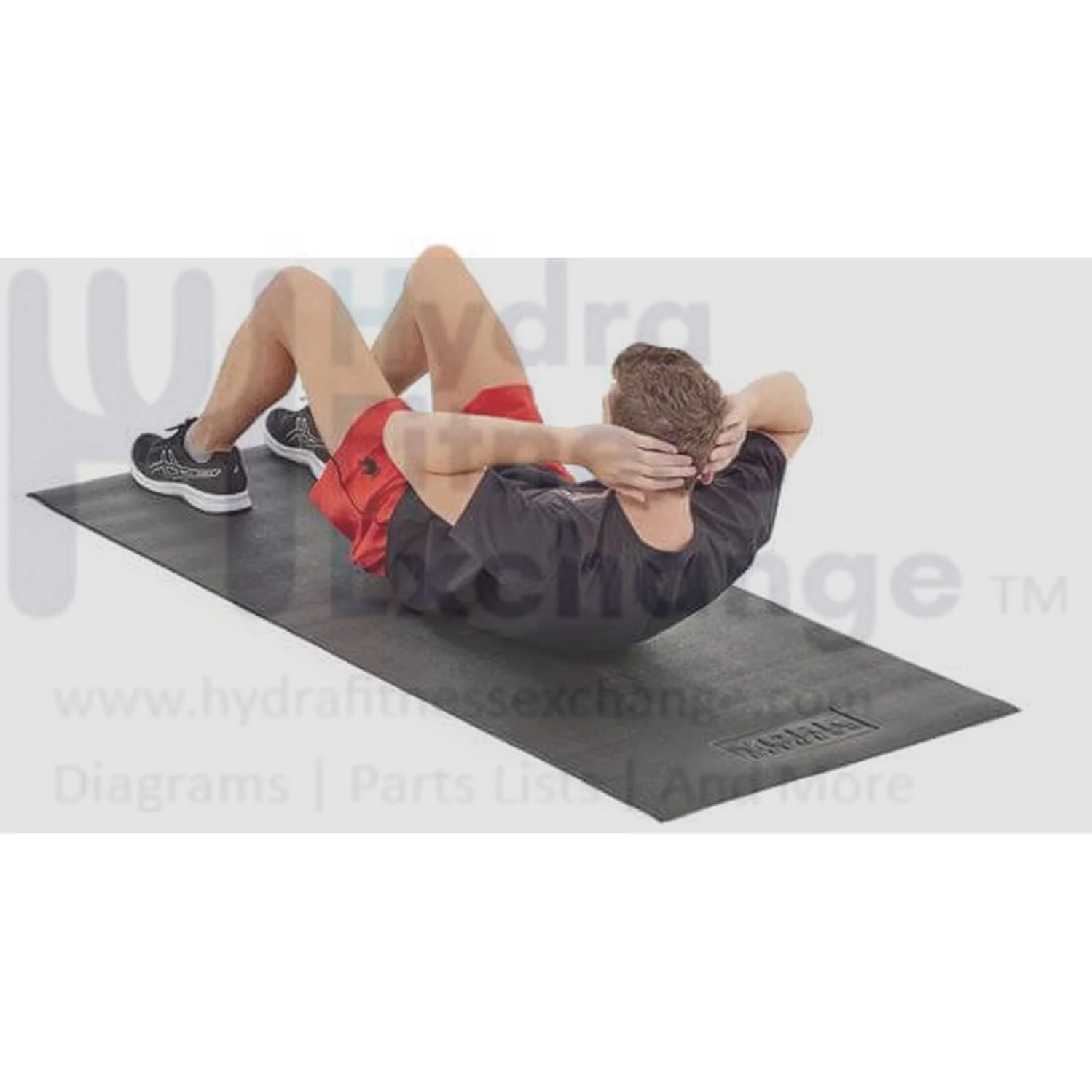 York Barbell Roll-Up Exercise Mat 2' x 6' x 3/8" | Thick Durable Cardio Mat with Nylon Handles | Non-Slip Stretching Mat for Plyometrics, Weights, Jump Rope | Shoe Friendly Design - Image 4